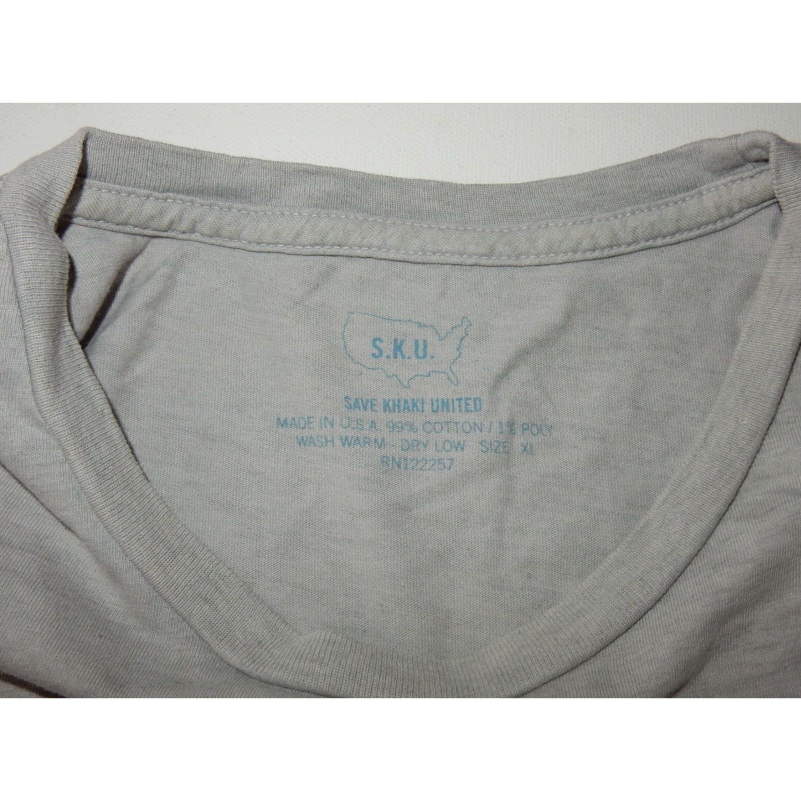 Save Khaki United WINTER SILKS Men's T-Shirt XL Beige Solid Cotton USA Size US XL / EU 56 / 4 - 2 Thumbnail