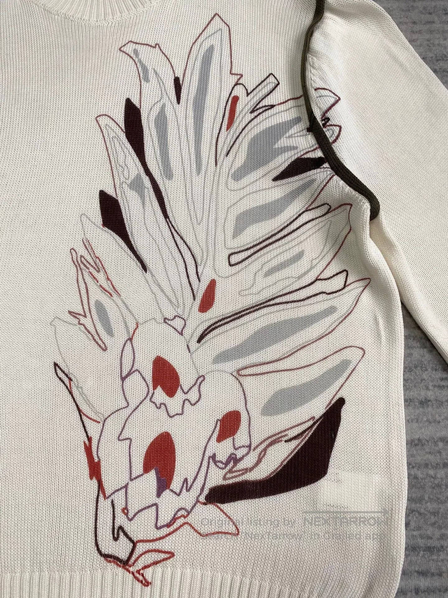 Kiko Kostadinov Kiko Kostadinov Floral Graffiti Knit Sweater. Size L / US 10 / IT 46 - 5 Thumbnail