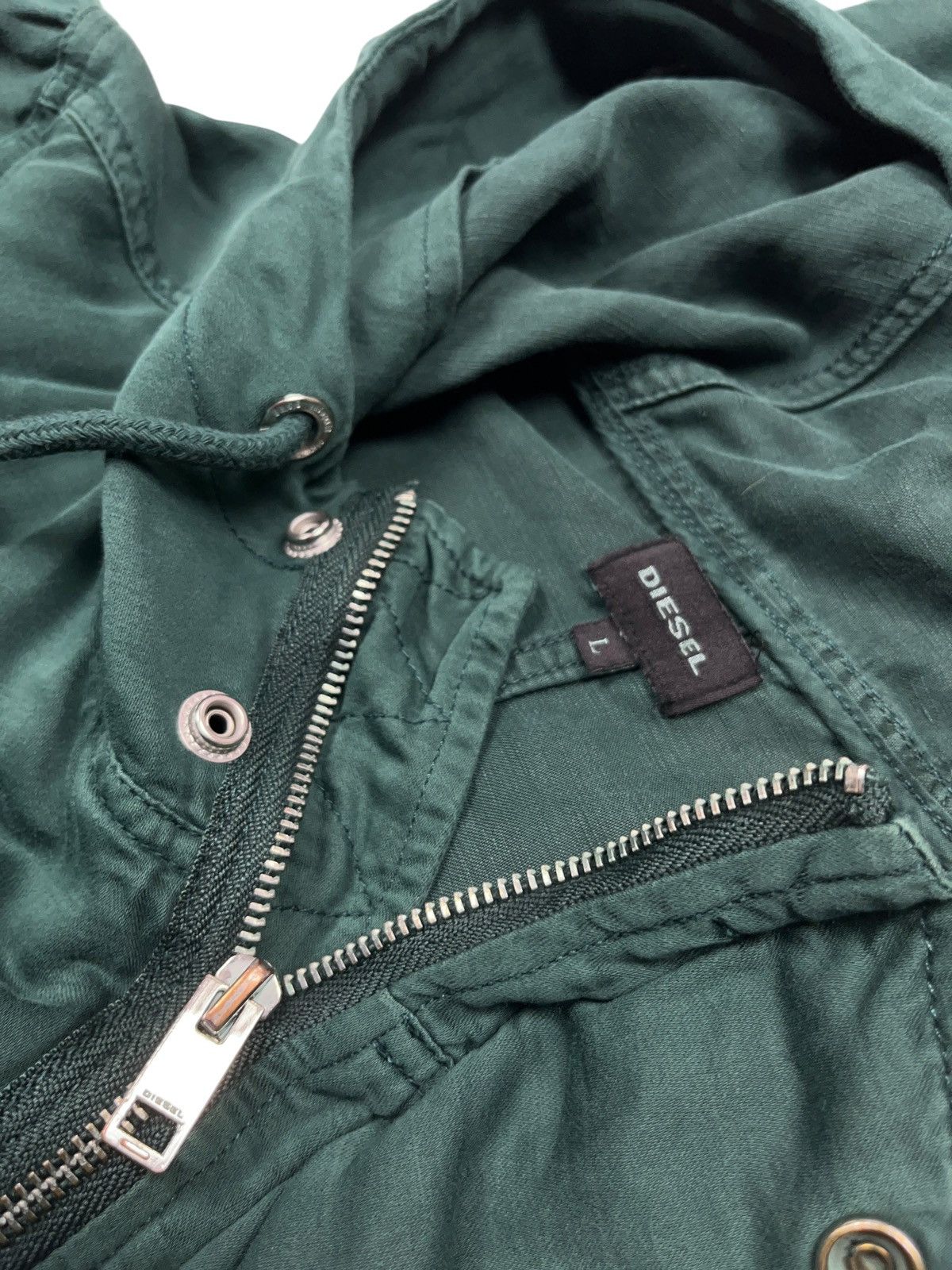 Diesel × Japanese Brand × Vintage Vintage Diesel Fishtail Parka Linen Jacket y2k Size US L / EU 52-54 / 3 - 11 Thumbnail