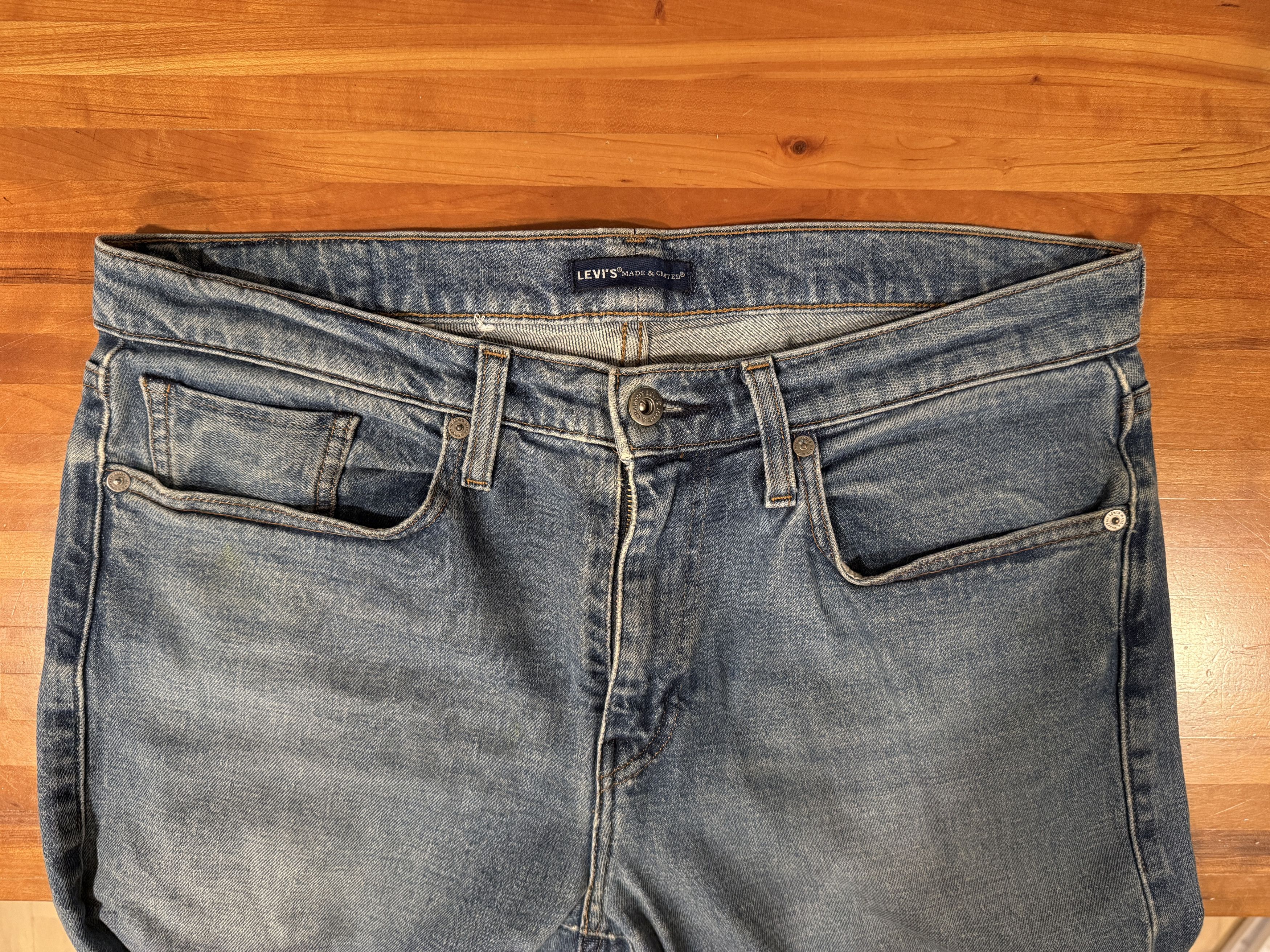 Levi's Made & Crafted Levi's Made and Crafted 502 Taper Stretch Denim Mid Wash Size US 31 - 4 Thumbnail