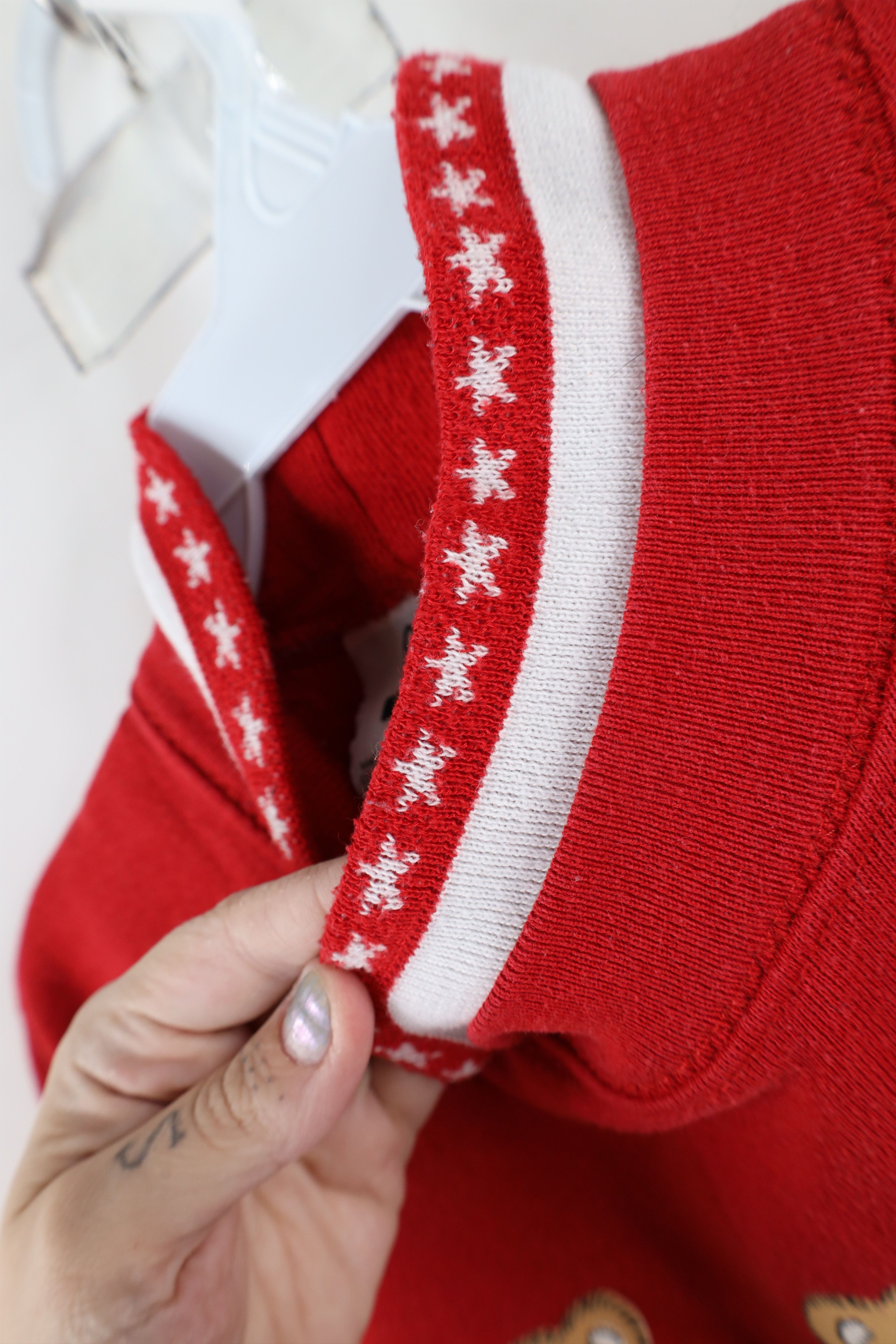 Vintage Vintage 90s Streetwear Flag Bear Turtleneck Sweatshirt USA Size L / US 10 / IT 46 - 8 Thumbnail