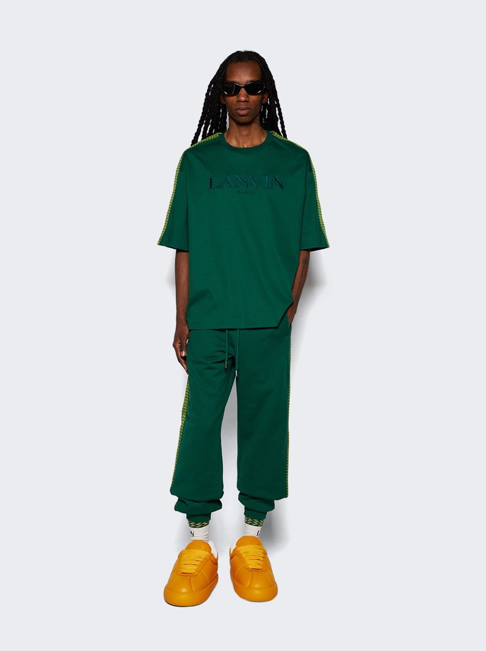 Lanvin o1mle0426 Side Curb Classic Joggers & Sweatpants in Green Size US 32 / EU 48 - 2 Thumbnail