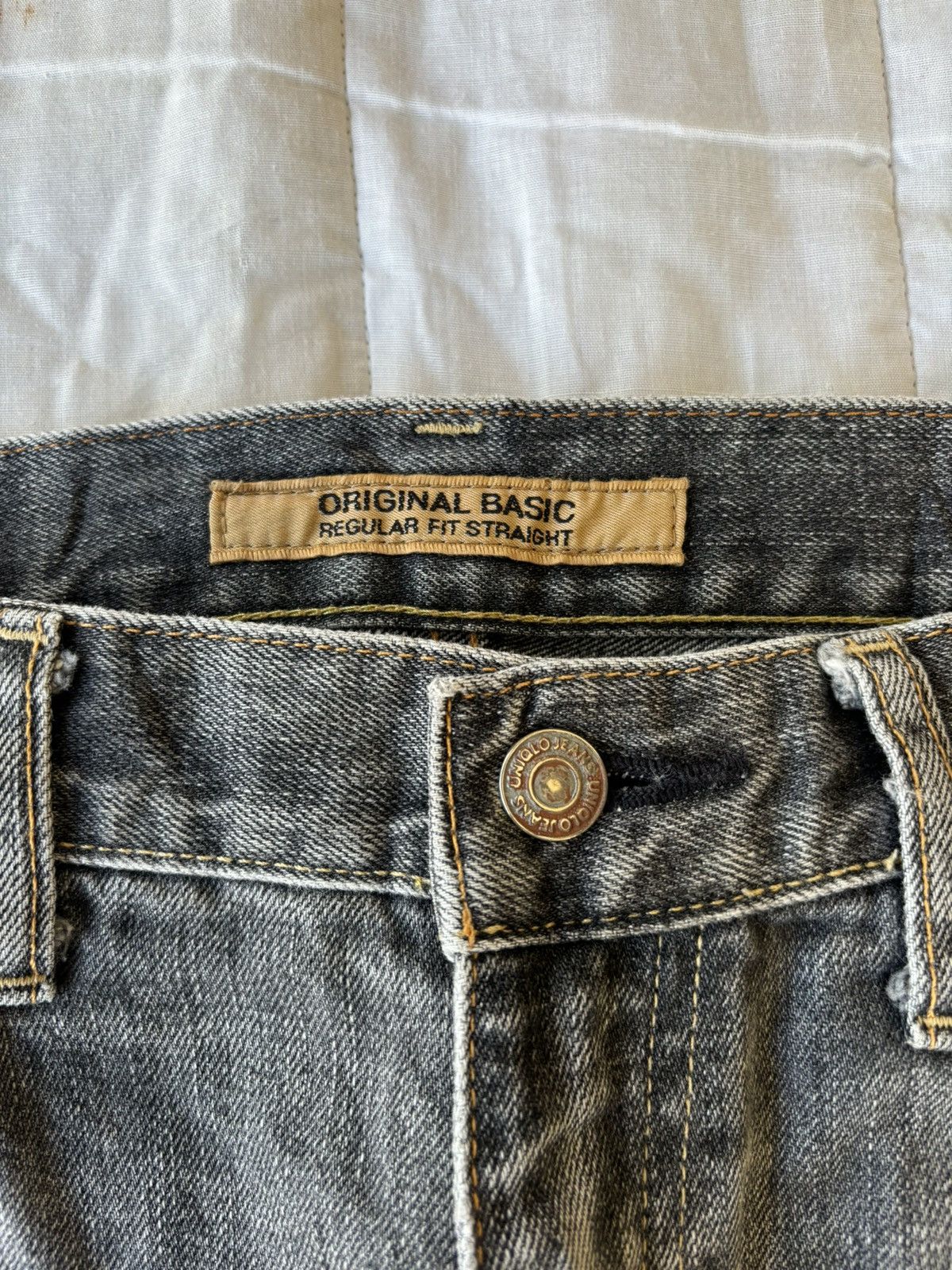 Jean × Vintage VINTAGE JAPANESE JEANS FADED GREY DISTRESSED DENIM UNIQLO Size US 32 / EU 48 - 9 Thumbnail