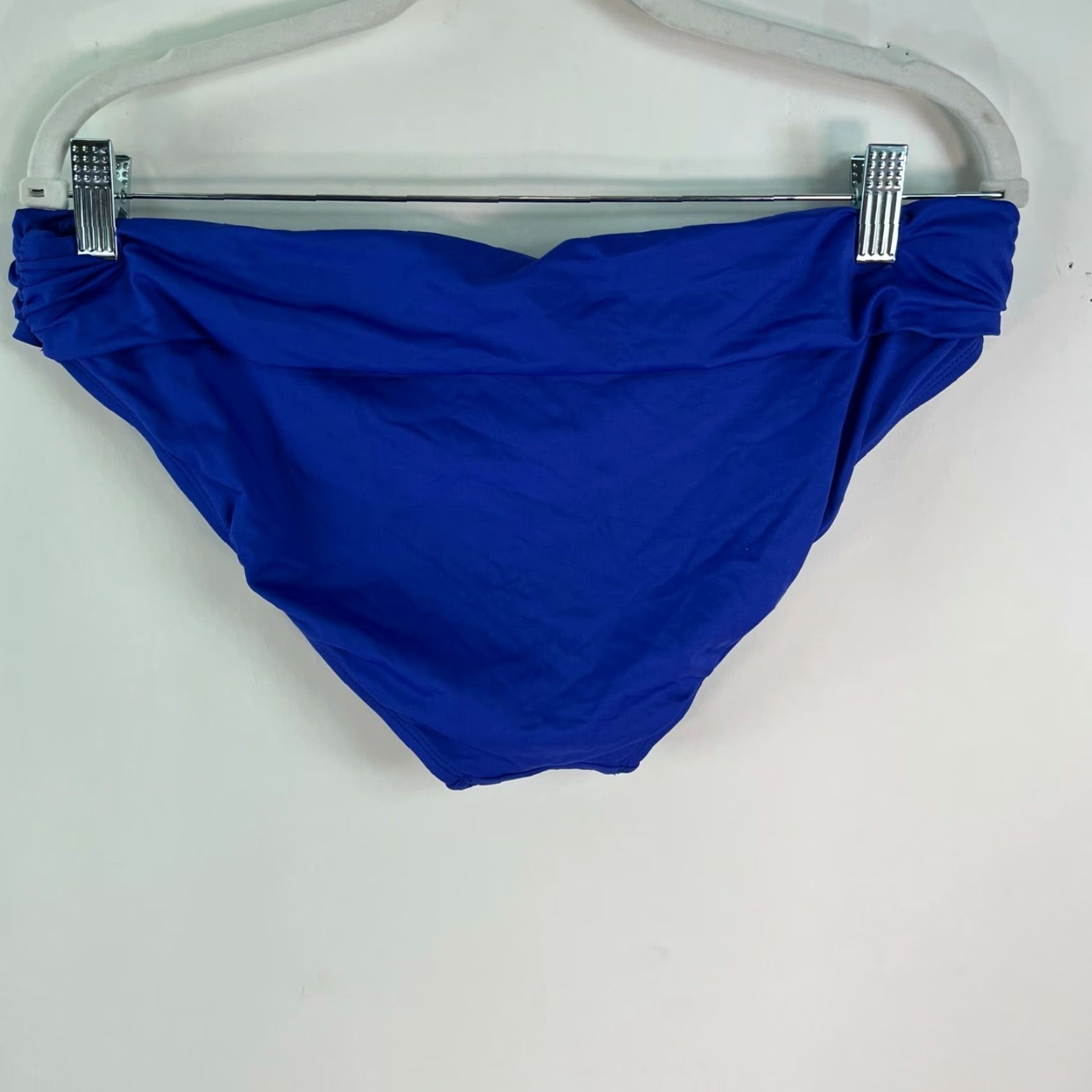 Apt. 9 Apt. 9 Womens Bikini Bottom Blue Side Ruched Pull On Size 12 Bottom Swimsuit Beach Regular Womens Size 34" / US 12 / IT 48 - 3 Thumbnail