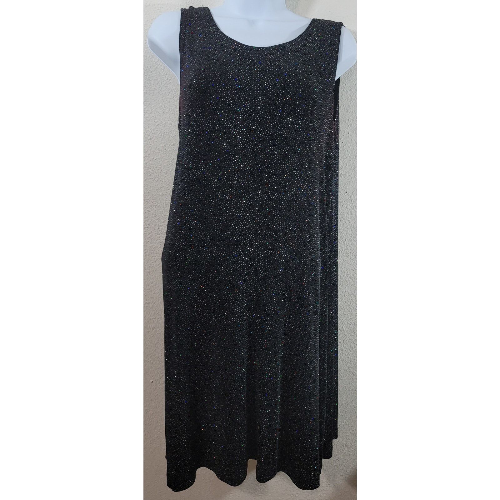Other VTG Ronni Nicole Black Multicolor Sparkle Mini Dress 10 Size L / US 10 / IT 46 - 1 Thumbnail