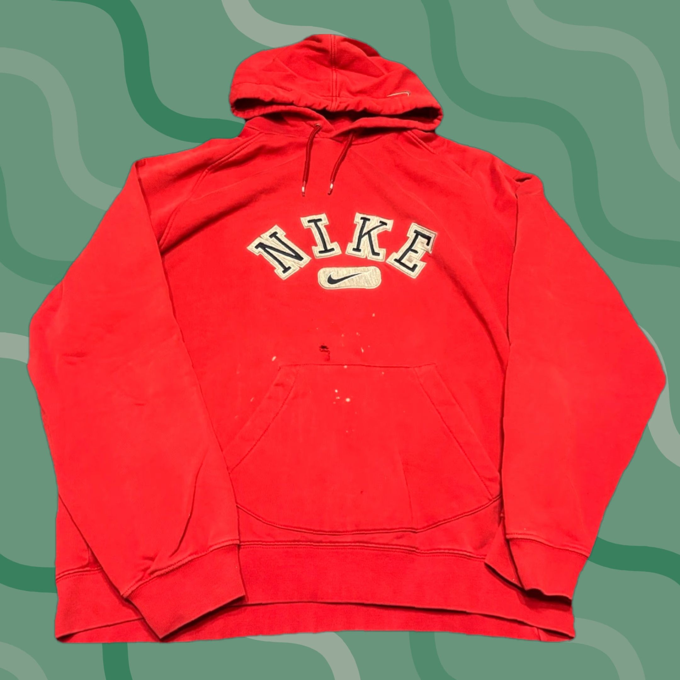 Nike VINTAGE Nike Center Swoosh Hoodie Pullover 2XL Red Mens D3 Nike Center Swoosh Hoodie Pullover Red 2XL Mens Vintage Y2K 2000s Size US XXL / EU 58 / 5 - 1 Thumbnail