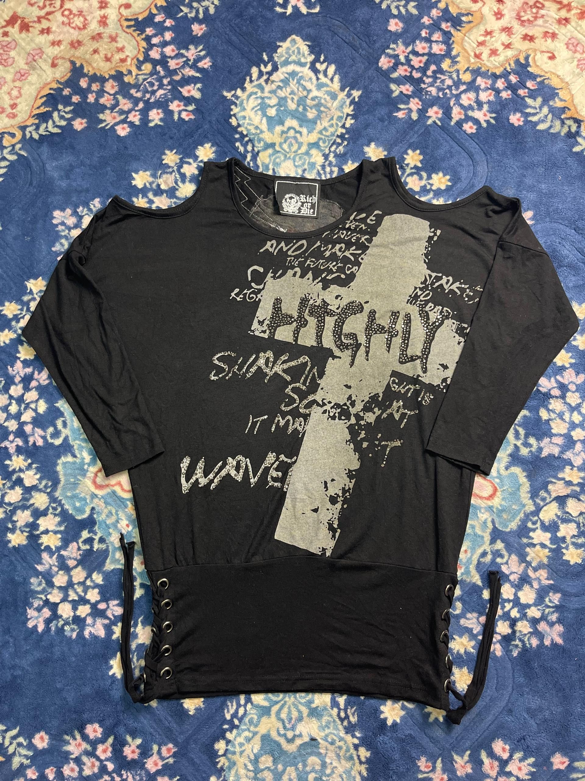 Vintage Rich Or Die x Skull Size ONE SIZE - 1 Thumbnail