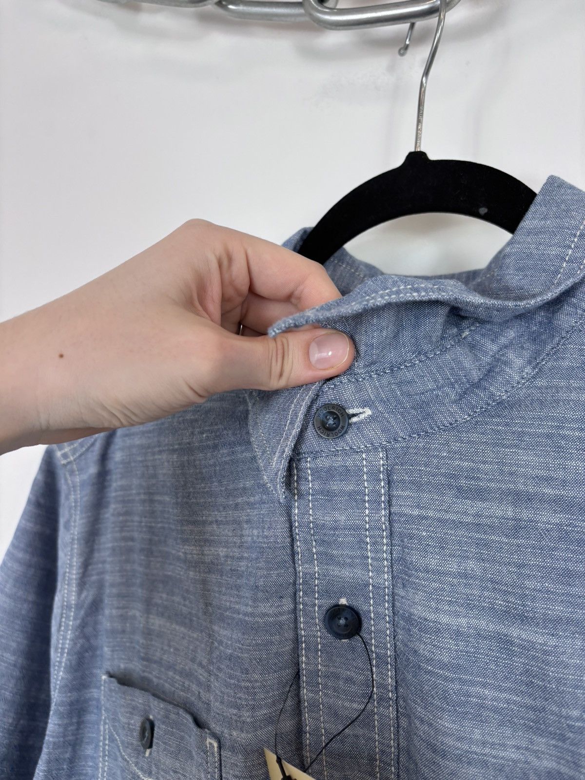 Woolrich Woolen Mills Woolrich NWT Men’s Blue Short Sleeve Shirt Casual Summer Size US XL / EU 56 / 4 - 4 Thumbnail