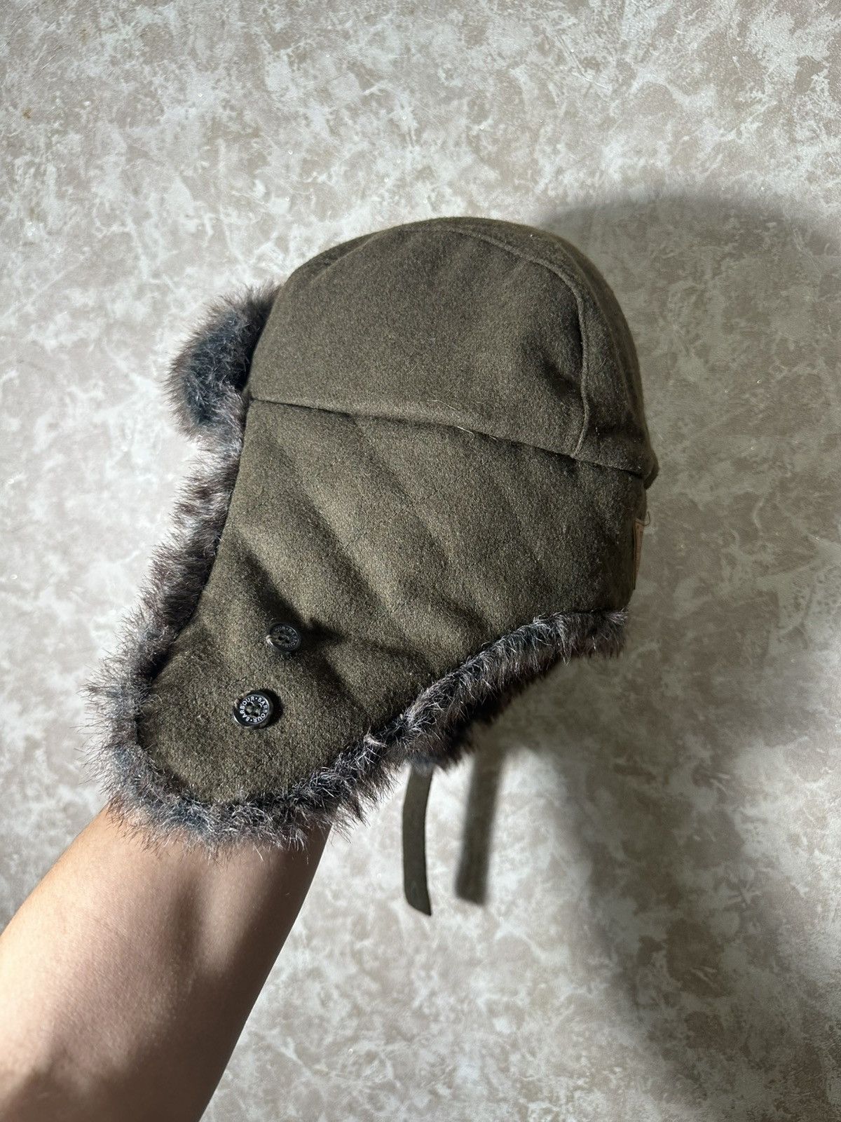 Barbour × Hysteric Glamour Y2K Vintage fuzzy mohair Japanese ushanka hat avant garde Size ONE SIZE - 4 Thumbnail