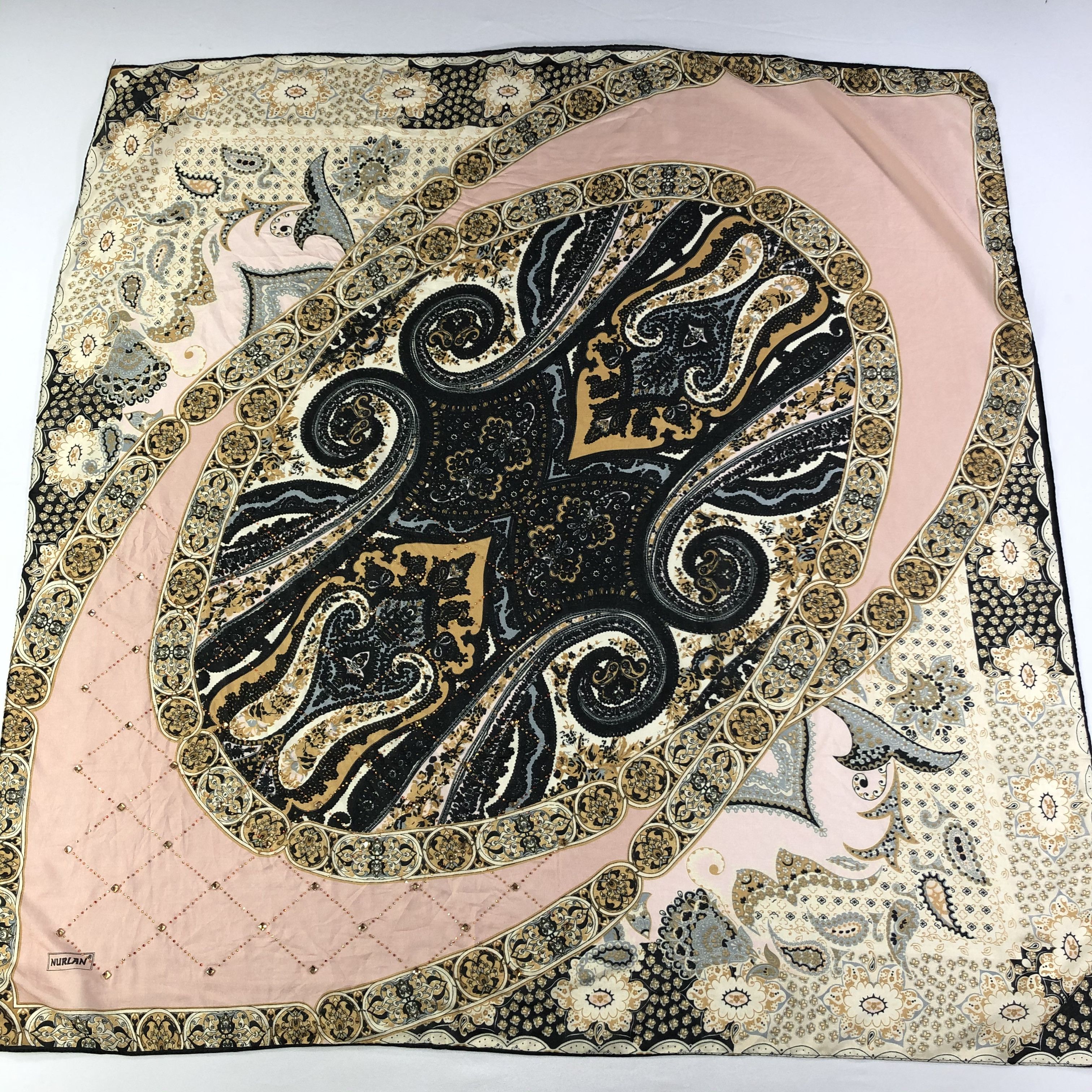 Vintage Vintage Nurlan Silk Scarf Size ONE SIZE - 2 Thumbnail