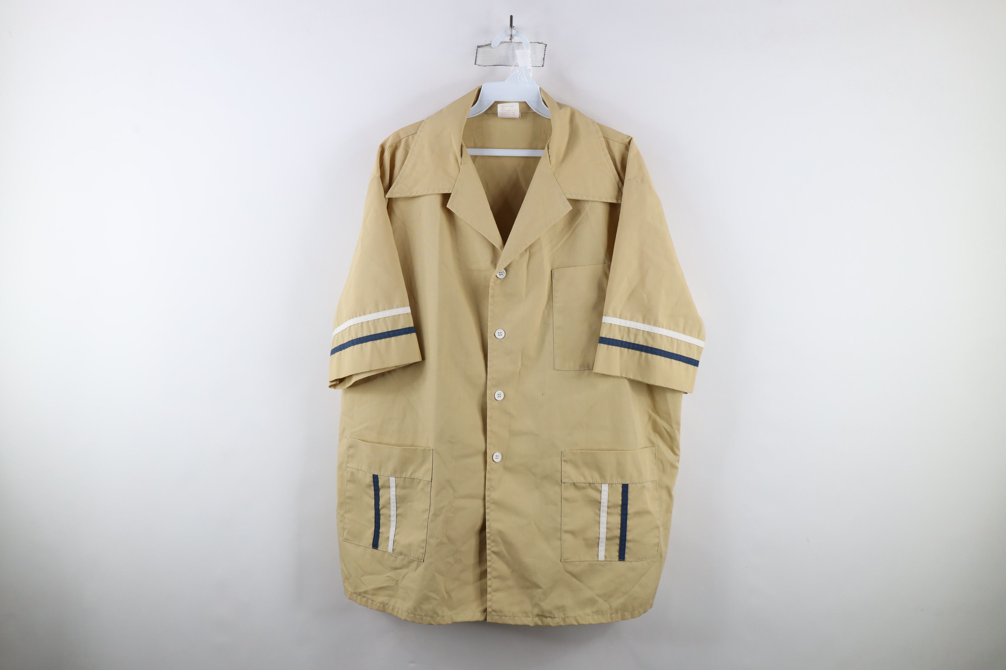 Vintage Vintage 70s Streetwear Collared Beach Button Shirt USA Size US XL / EU 56 / 4 - 1 Thumbnail