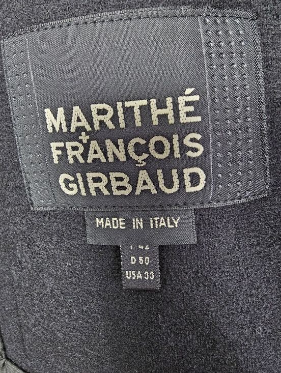 Marithe + Francois Girbaud Marithé + François Girbaud Vintage Black Wool Overcoat Size US L / EU 52-54 / 3 - 11 Thumbnail