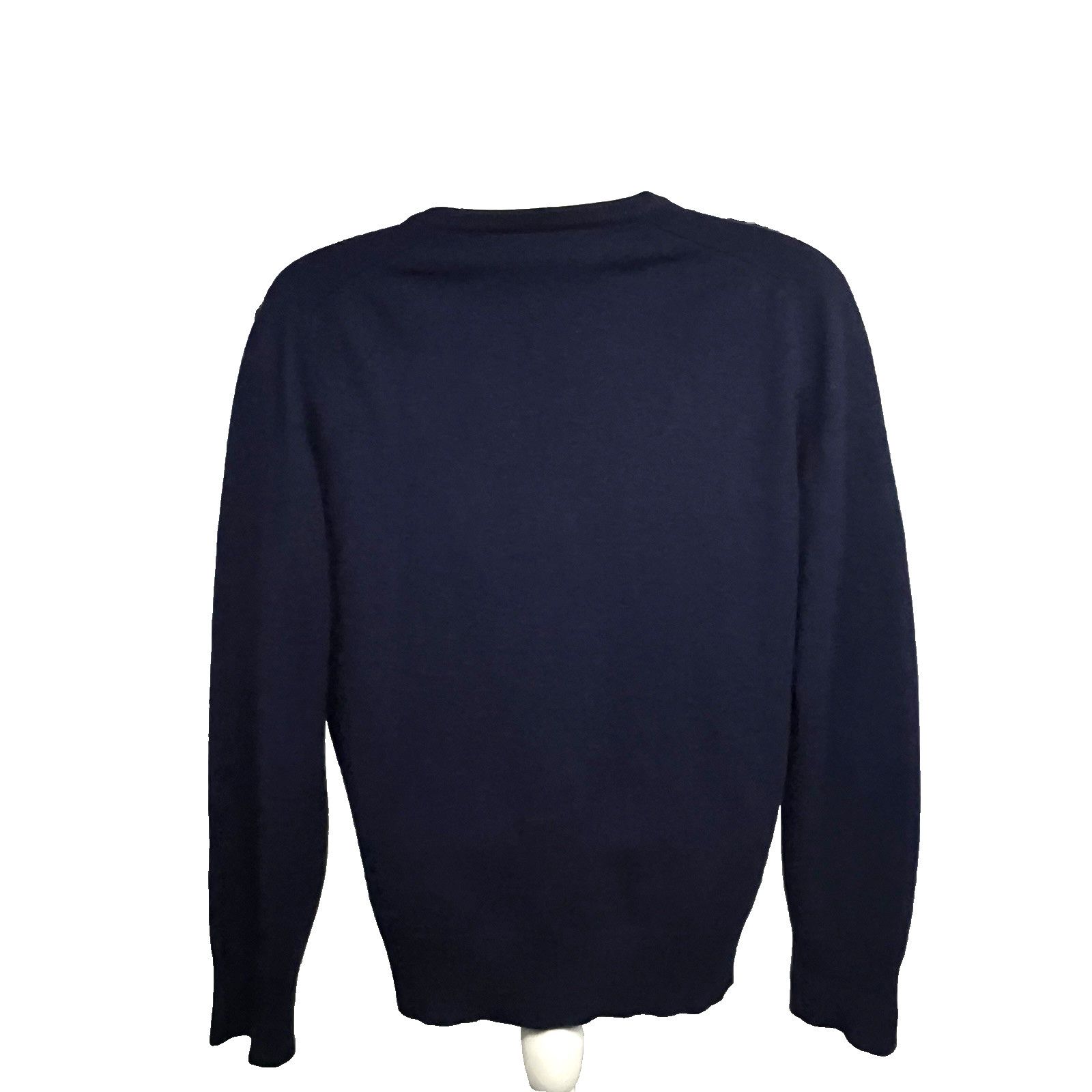 I. Magnin Vintage Blue Scottish Cashmere Pullover V-Neck Sweater Large Size US L / EU 52-54 / 3 - 2 Thumbnail