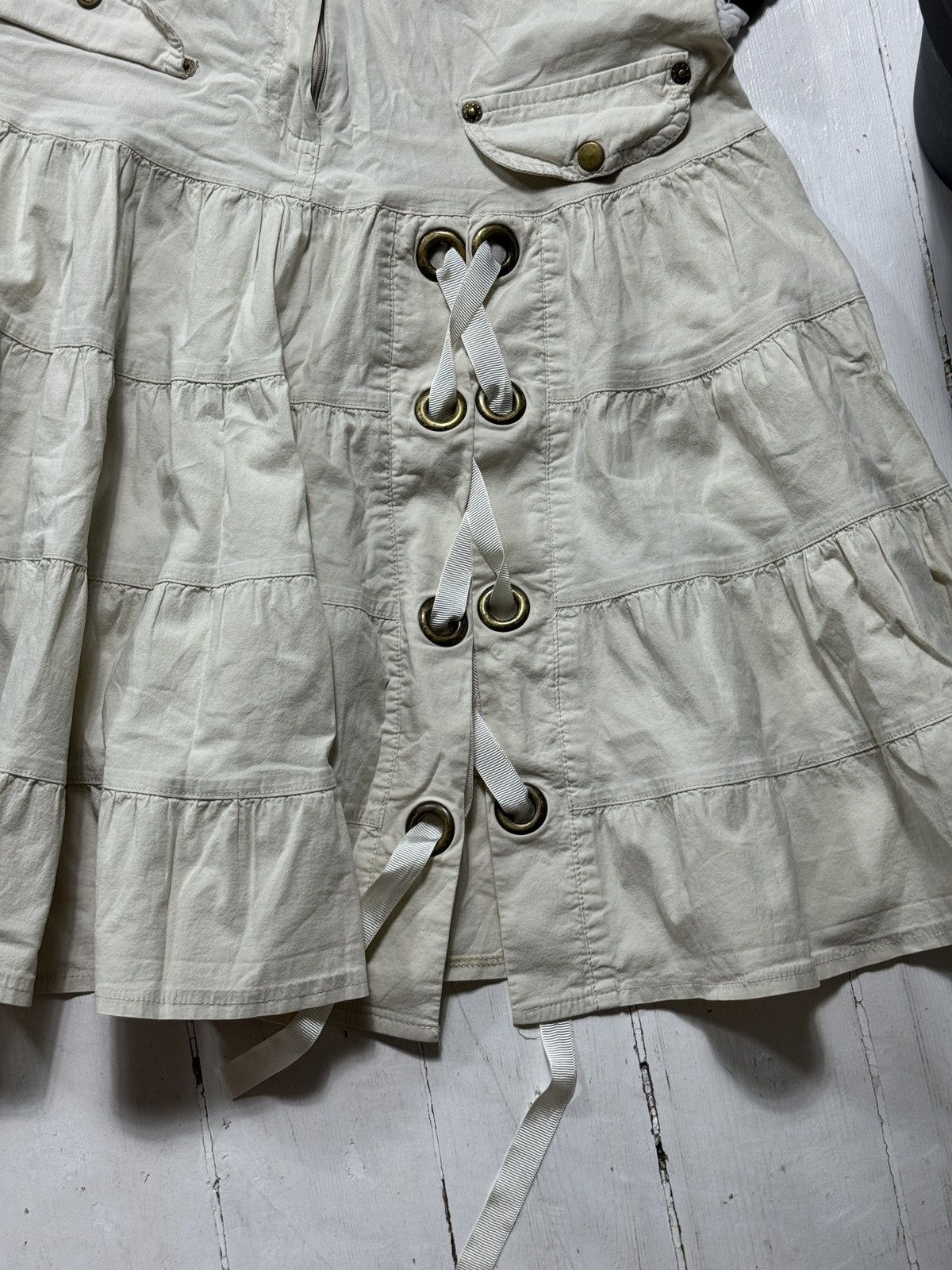 Other VINTAGE BONDAGE STYLE 2000s MIDI SKIRT Size 30" / US 8 / IT 44 - 3 Thumbnail