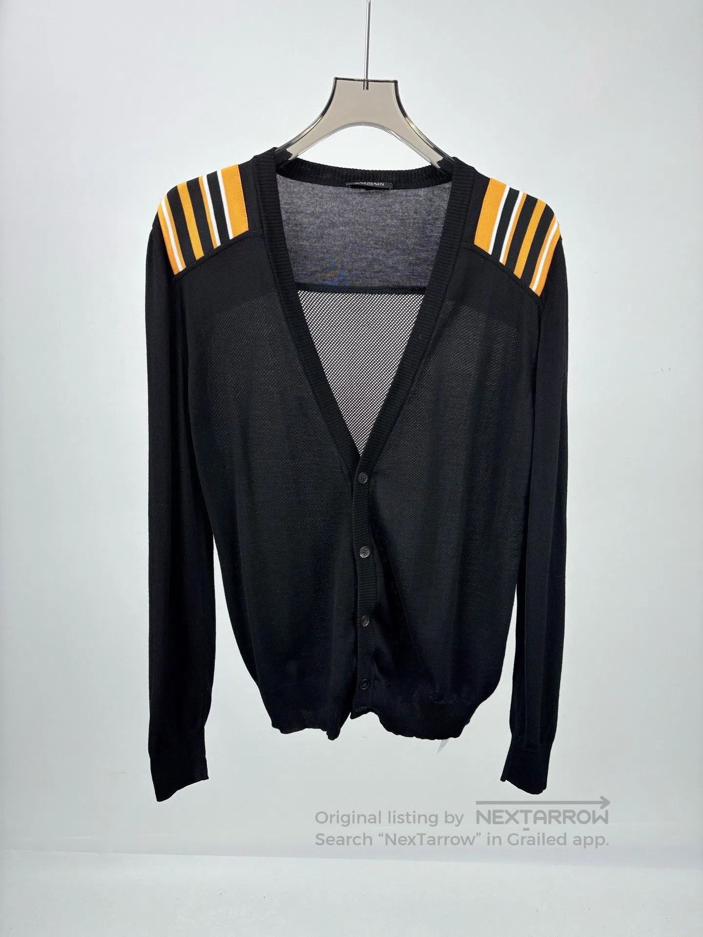 Balmain BALMAIN Striped Knit Cardigan. Size US M / EU 48-50 / 2 - 1 Thumbnail
