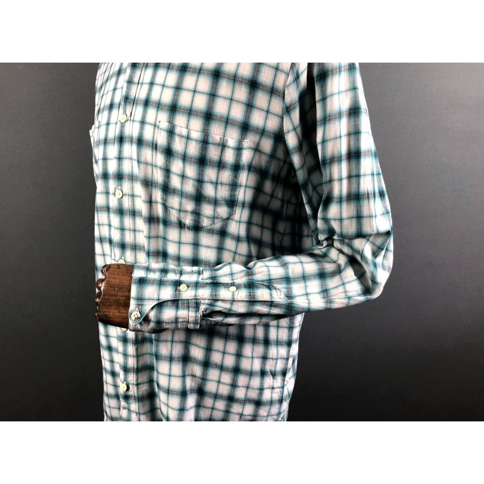 Diesel Diesel Black Gold Men's Shirt XL White Cotton Check Drop Tail Button-Up Casual Size US XL / EU 56 / 4 - 7 Thumbnail
