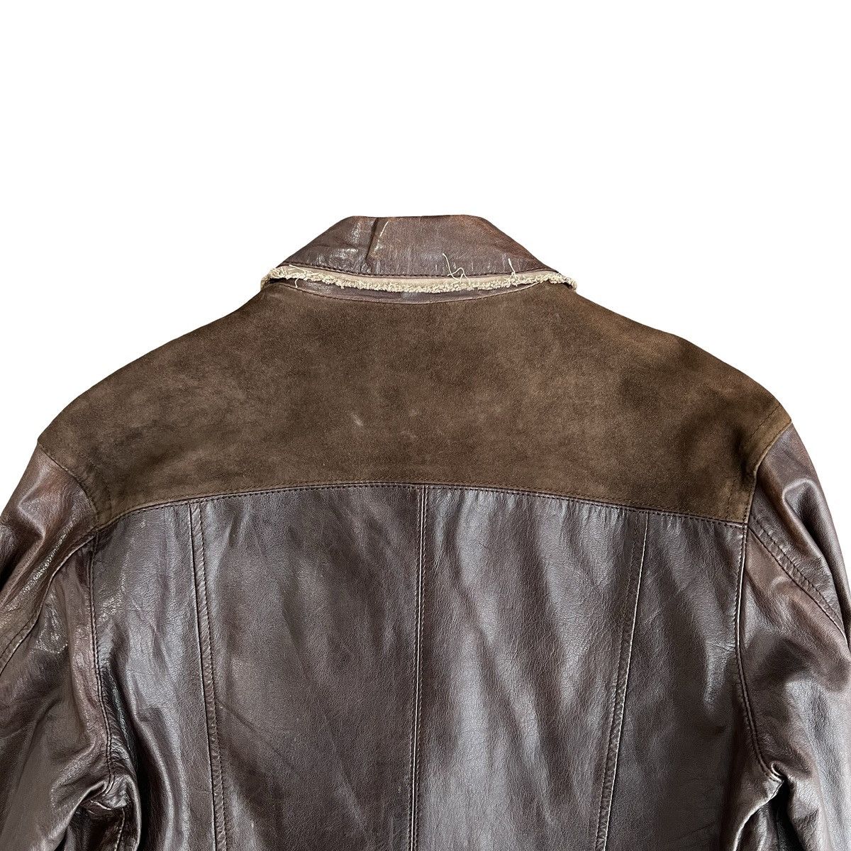 Dolce & Gabbana VINTAGE D&G Cut-off Suede Panel Leather Jacket Size US M / EU 48-50 / 2 - 11 Thumbnail