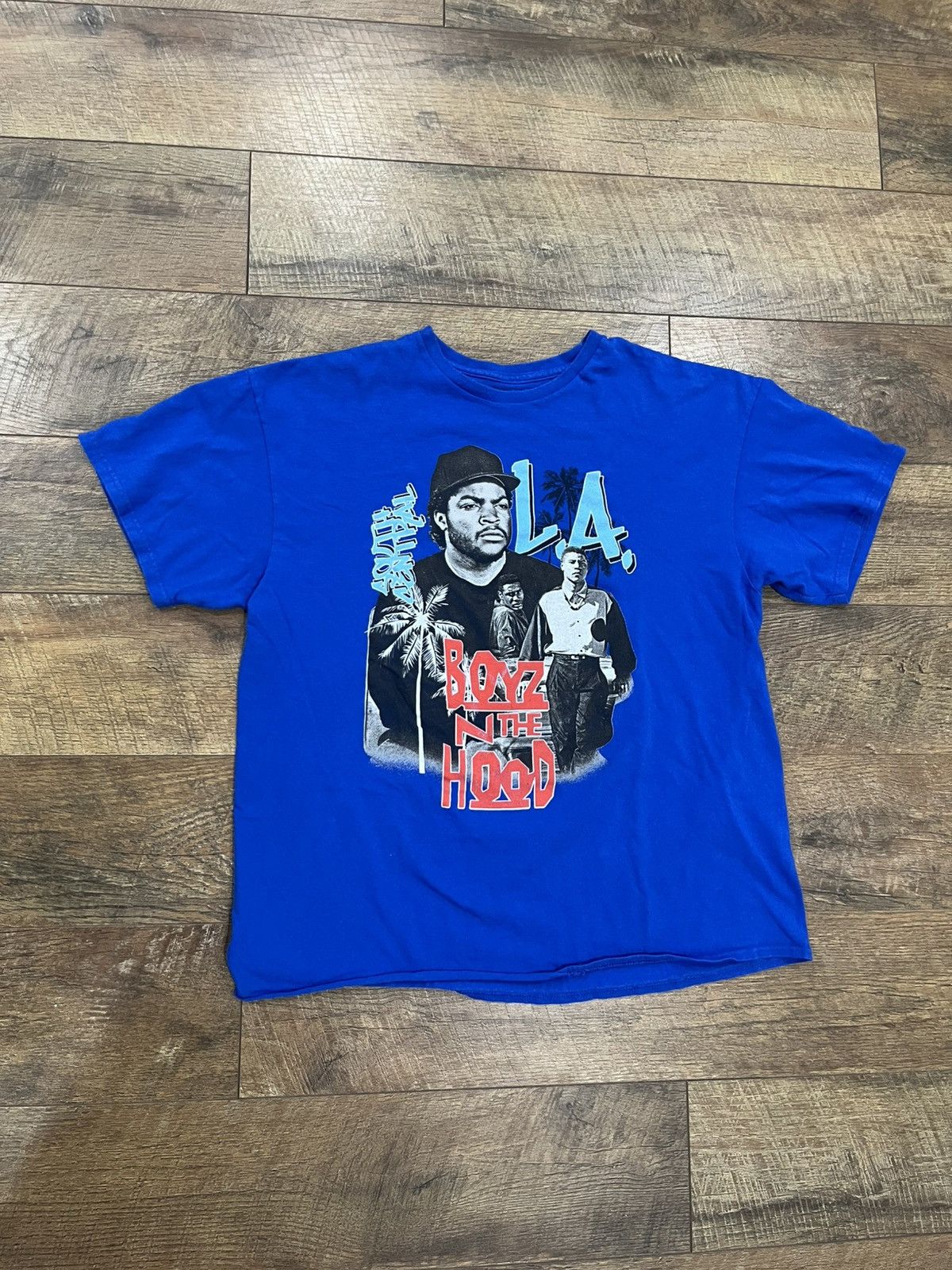 Rap Tees × Vintage Vintage Boyz N The Hood LA Tee Blue (XL) Size US XL / EU 56 / 4 - 1 Thumbnail