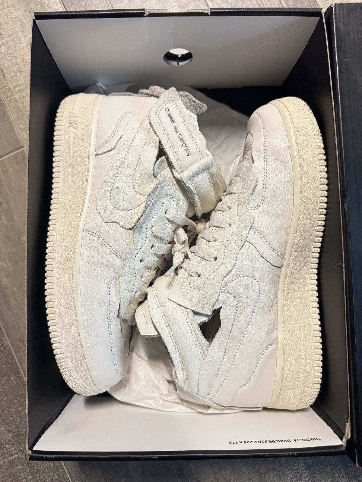 Comme des Garcons × Nike Nike Air Force 1 Mid Comme De Garcons Size US 9 / IT 39 - 2 Thumbnail