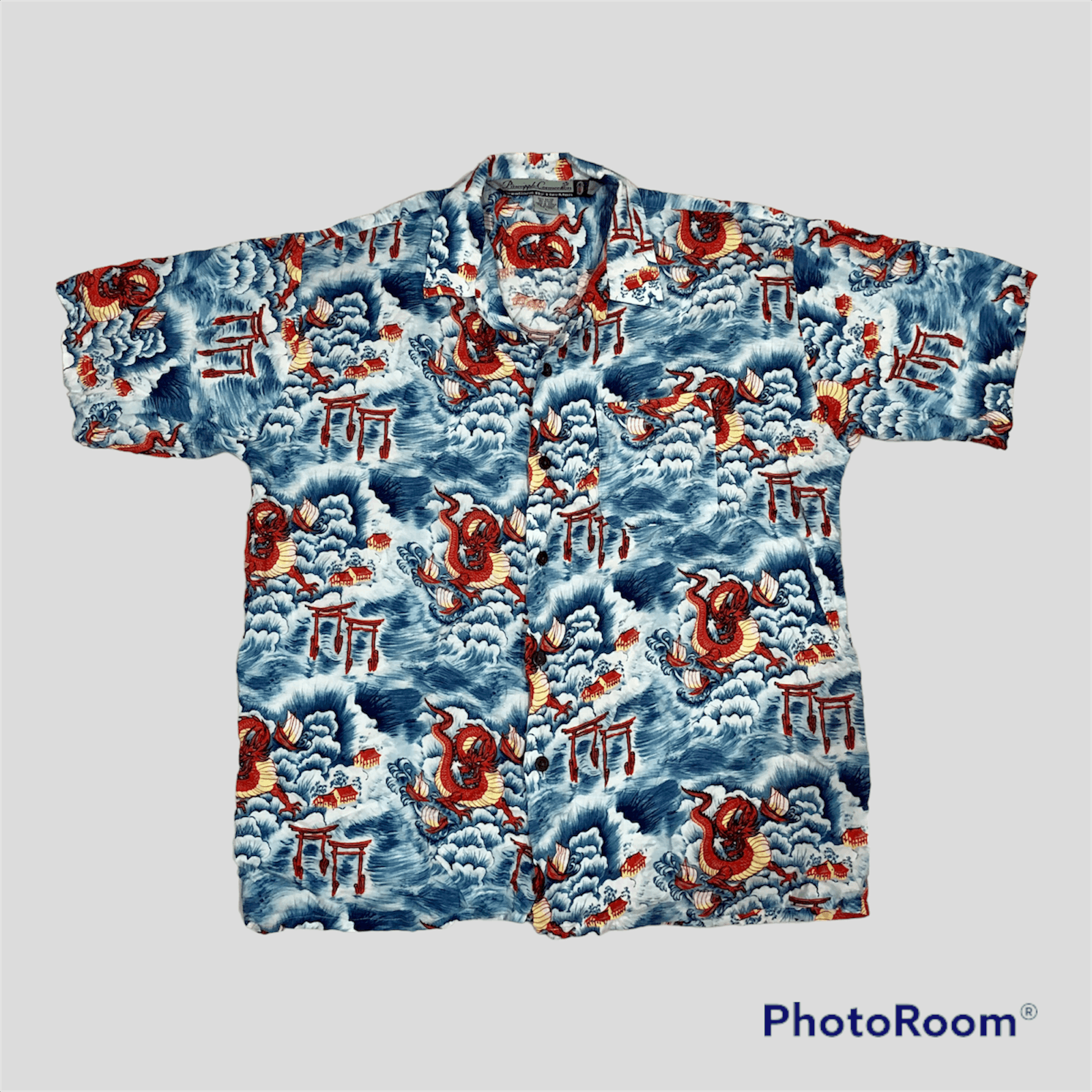 Pineapple Connection Pineapple Connection Selvedge Hawaiian Shirt Motif Dragons Size US L / EU 52-54 / 3 - 1 Thumbnail