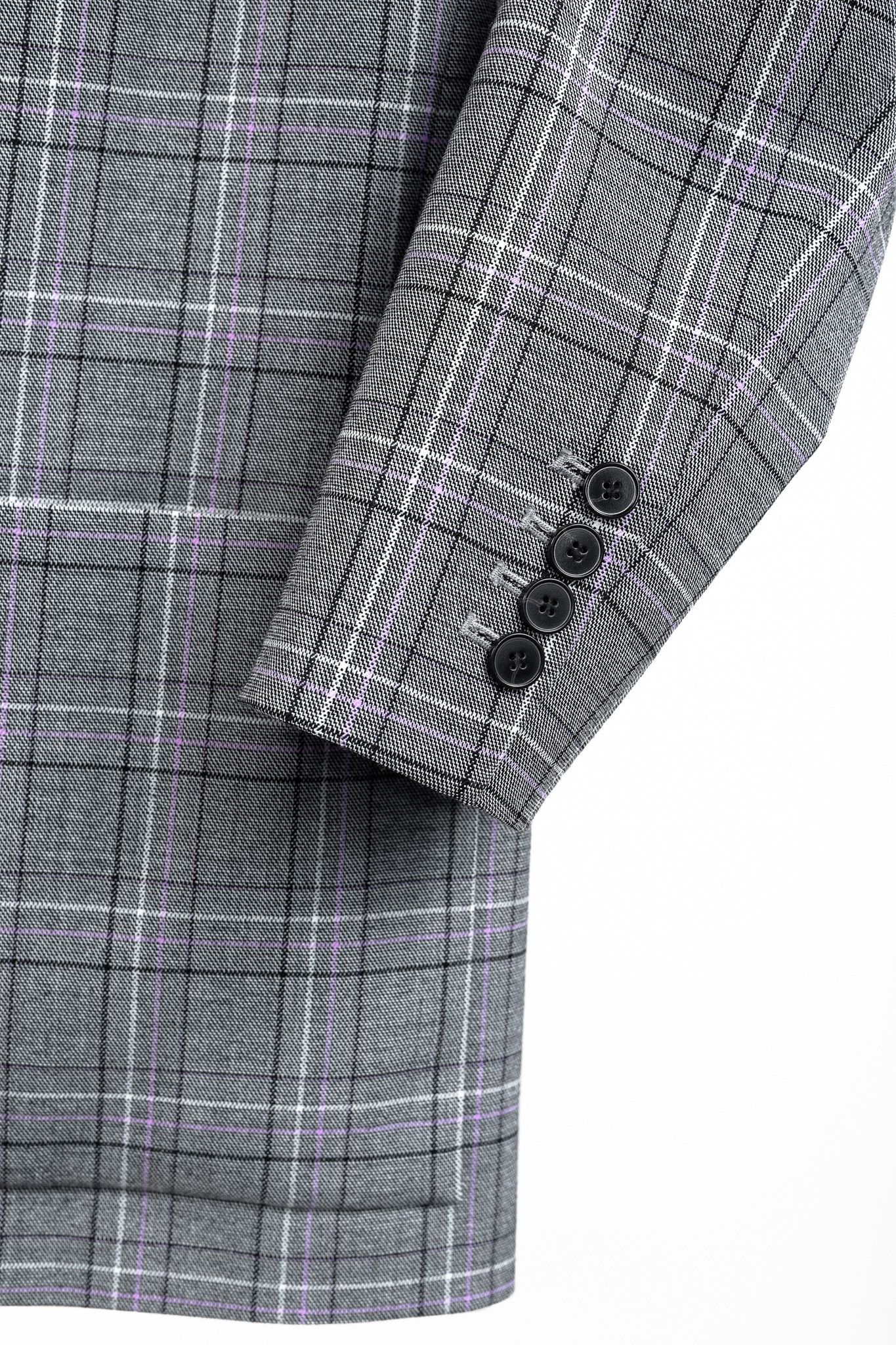 Tibi Tibi James Grey Black Purple Tartan Suiting Blazer Size M / US 6-8 / IT 42-44 - 6 Thumbnail
