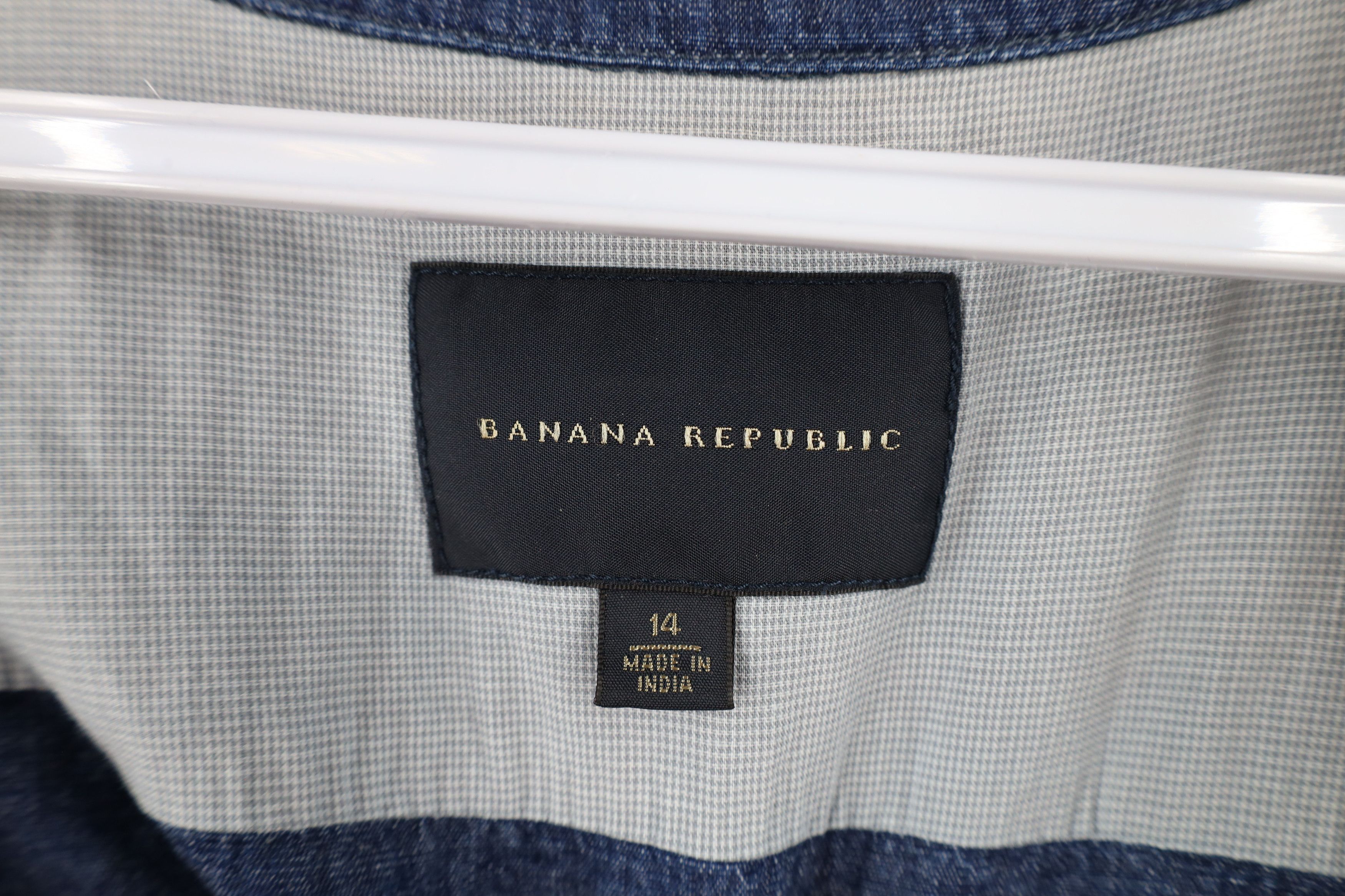 Banana Republic × Vintage Bananan Republic Denim Button Shirt Jacket Jac Shirt Blue Size XL / US 12-14 / IT 48-50 - 8 Thumbnail