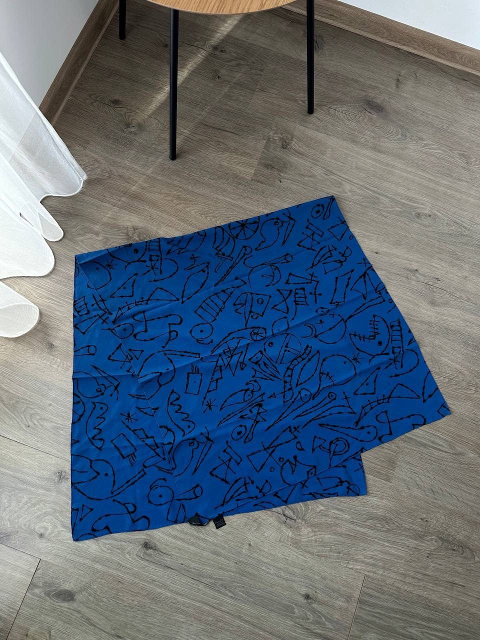 Japanese Brand × Vintage Vintage Japanese Fabric Fortune Zurich Blue Scarf Size ONE SIZE - 4 Thumbnail