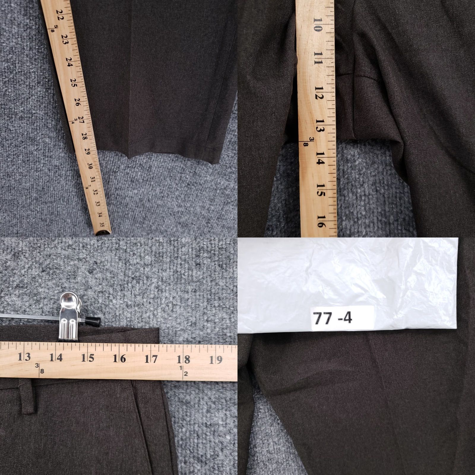 Dockers DOCKERS Dress Pants Mens 34x29 Gray Mid-Rise Straight Fit Flat Front Zip Front Slacks Size US 34 / EU 50 - 9 Thumbnail