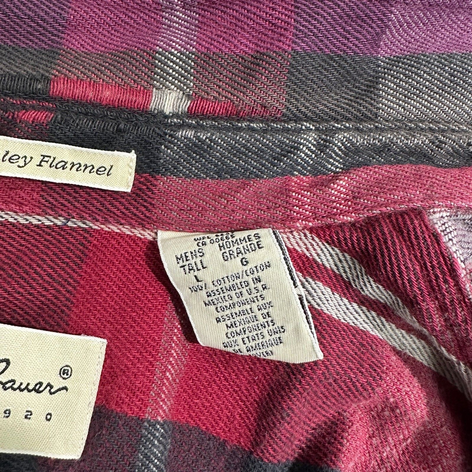 Eddie Bauer Eddie Bauer McKinley Flannel Shirt Men's L Tall Red Plaid Size US L / EU 52-54 / 3 - 3 Thumbnail