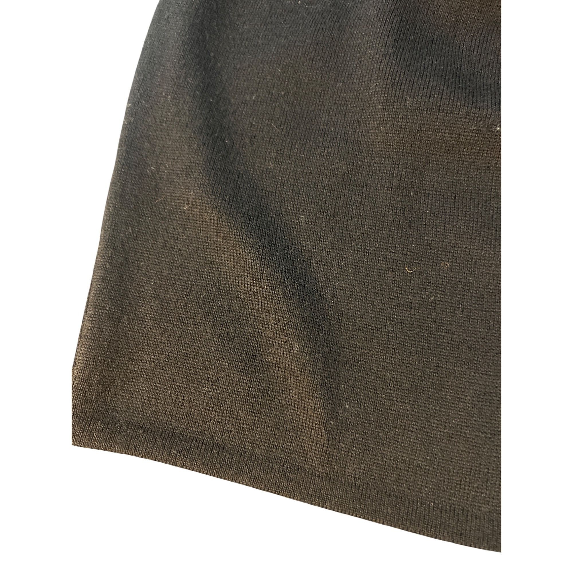Liz Claiborne Vintage Liz Claiborne 100% Wool Black Pencil Skirt Pull On E Size 32" / US 10 / IT 46 - 2 Thumbnail