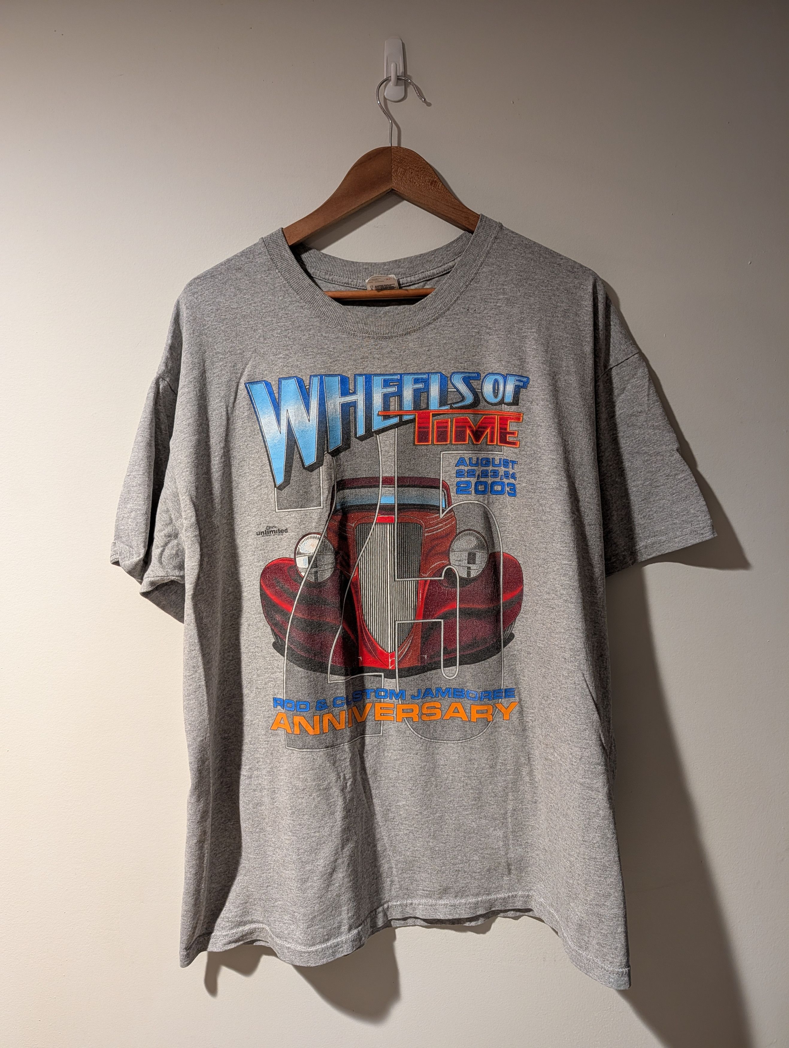 NASCAR Vintage 2003 Wheels of Time Rod & Custom Jamboree T-Shirt Size US XL / EU 56 / 4 - 1 Thumbnail
