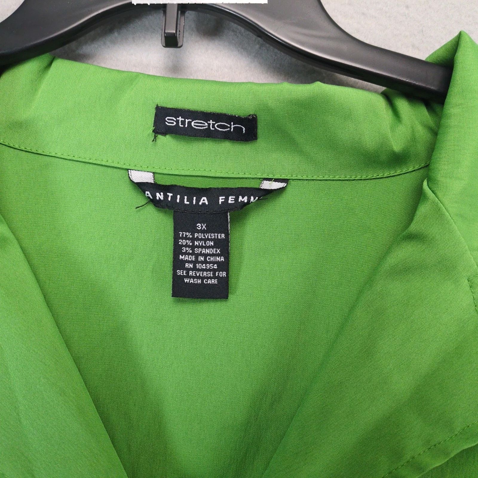 Other Antilia Femme Green Smocked Waist Blouse Tunic Top 3X Size 3XL / US 20-22 - 3 Thumbnail