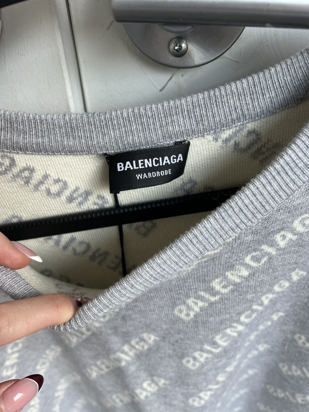 Balenciaga Balenciaga Logo Sweater Size L / US 10 / IT 46 - 2 Thumbnail