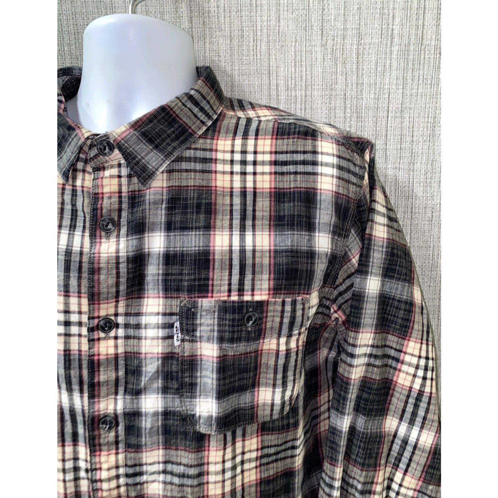 Levi's Levi’s Mens Multi Color Plaid Long Sleeve Button Front Shirt XL Regular Men Size US XL / EU 56 / 4 - 2 Thumbnail