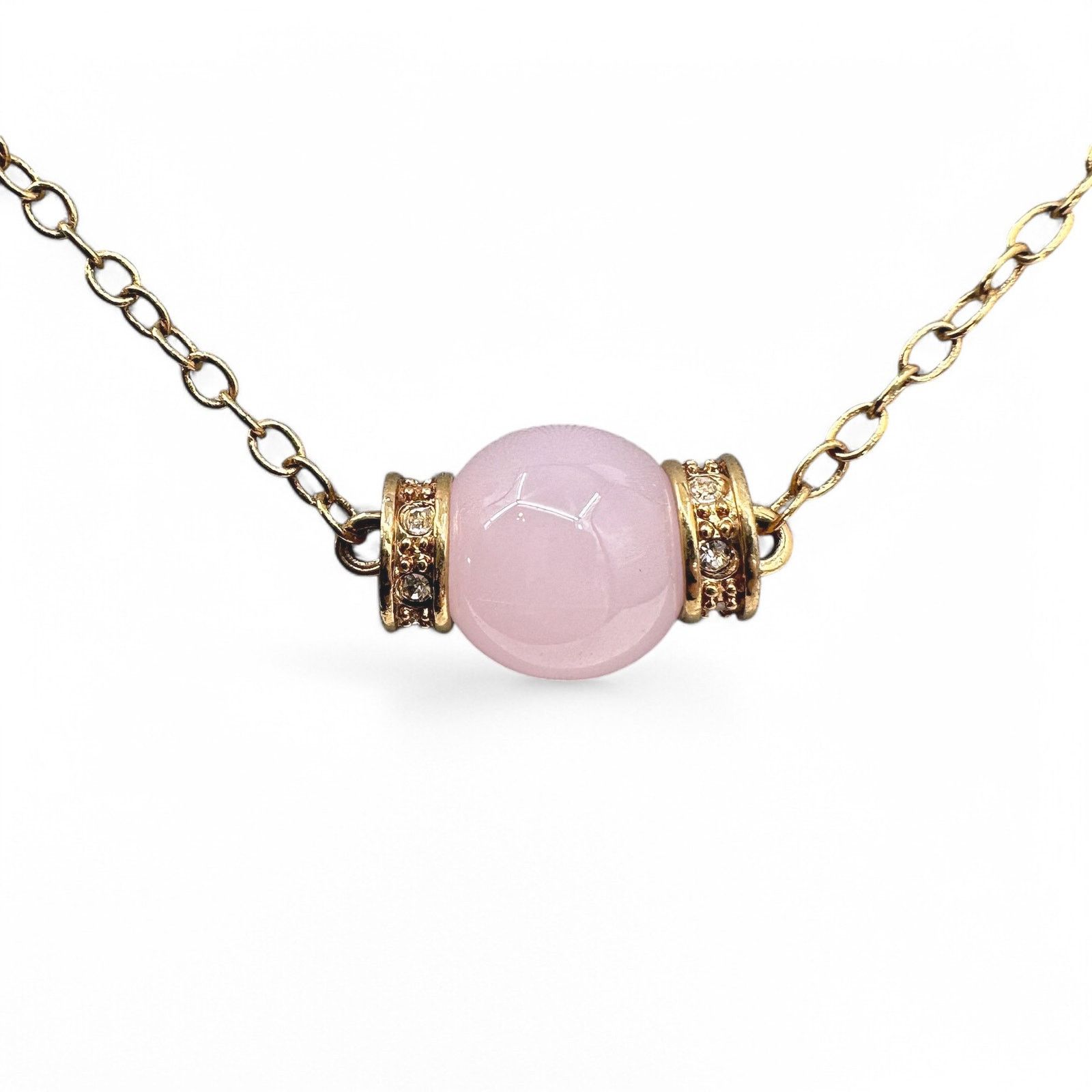 J.Crew J Crew Statement Necklace Long Layering Goldtone Pale Pink Size ONE SIZE - 2 Thumbnail