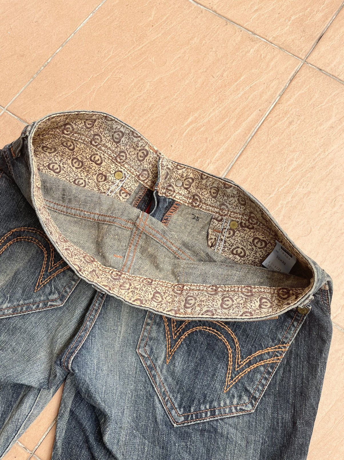 Edwin × Vintage 🔥🔥Edwin 503 blue trip jeans🔥🔥 Size US 33 - 14 Thumbnail