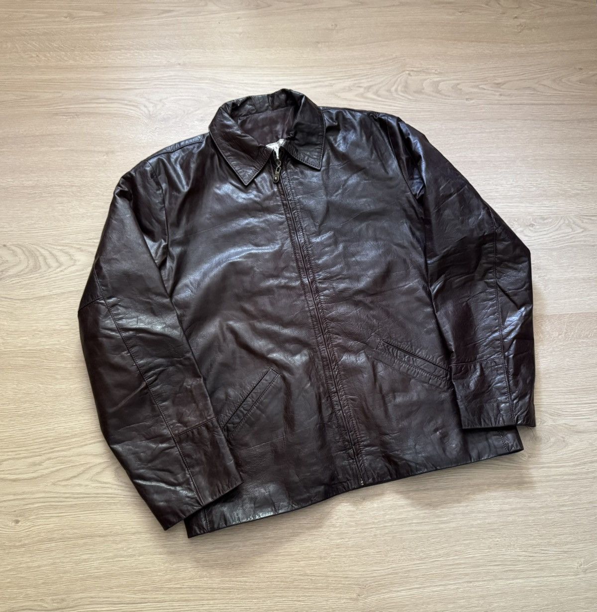 Genuine Leather Vintage Genuine Leather Argentina Brown Moto Racing Jacket Size US L / EU 52-54 / 3 - 1 Thumbnail