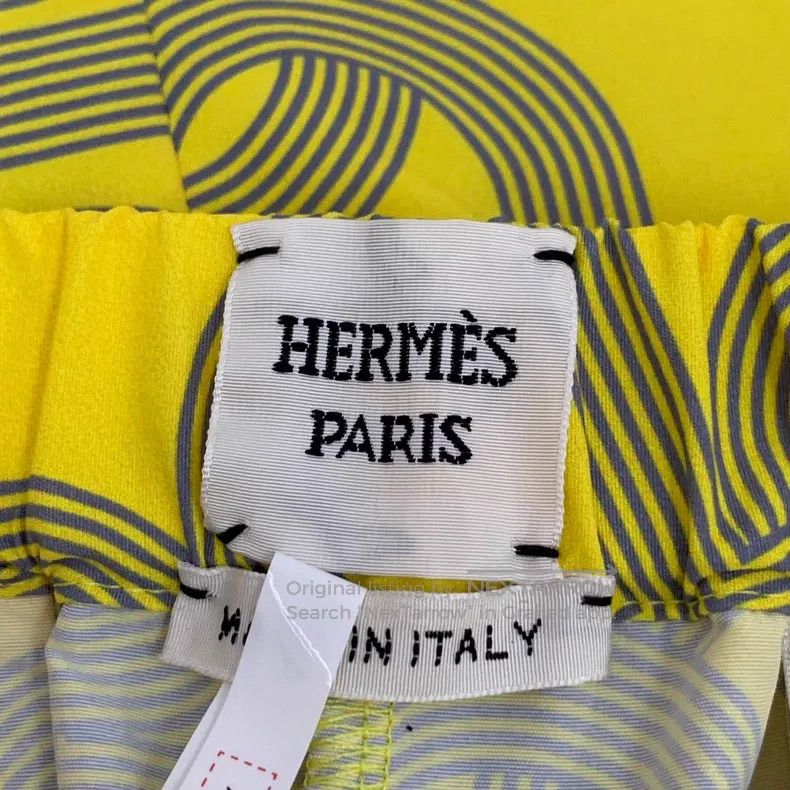 Hermes Hermes Yellow pig nose buckle drawstring, casual shorts Size 24" / US 00 / IT 34 - 5 Thumbnail