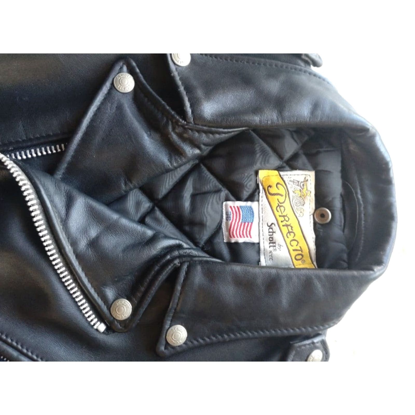 Schott SCHOTT 618 Riders Jacket Leather Jacket 90s Size 36 Black Mens Moto Jacket Regular Leather Size US XXS / EU 40 - 3 Thumbnail