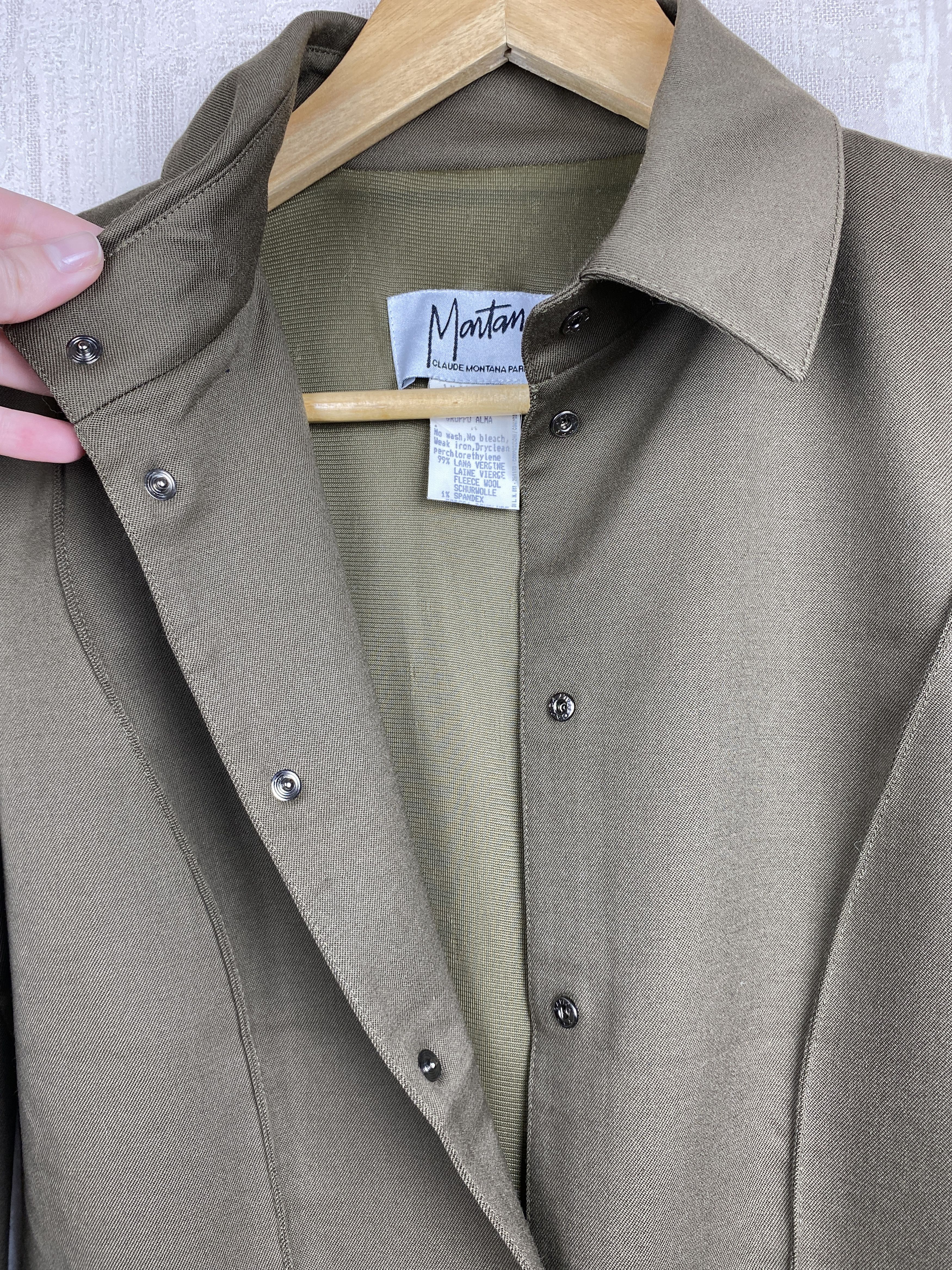 Claude Montana Claude Montana Paris Rare Vintage 90's Wool Jacket Blazer Size S / US 4 / IT 40 - 7 Thumbnail