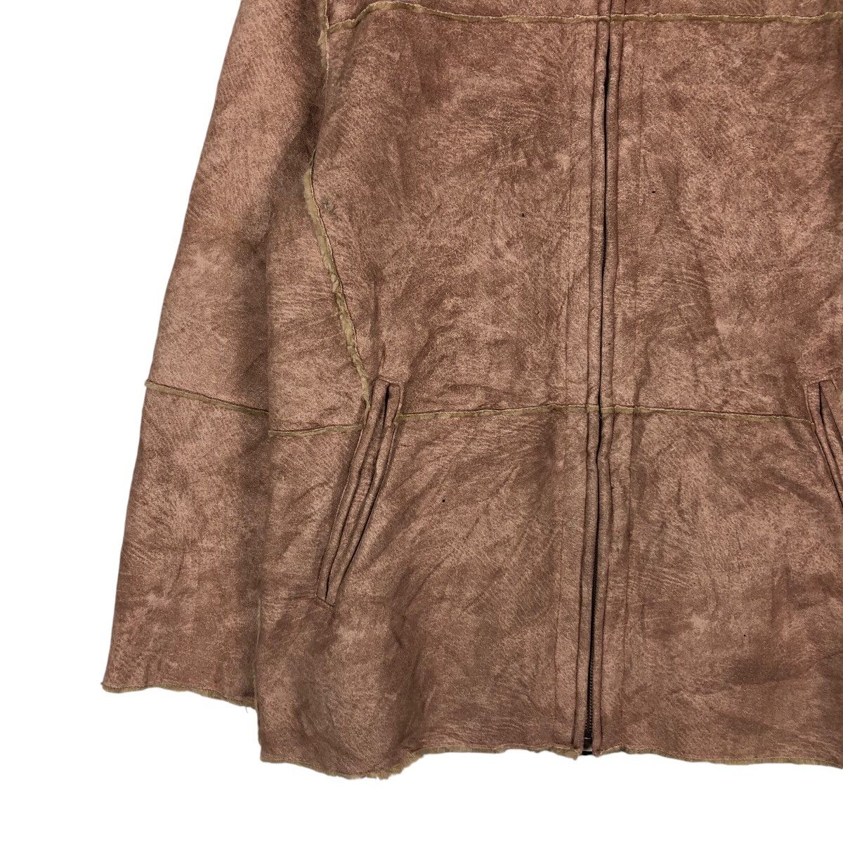 Japanese Brand 📌Vintage Leather Jacket Villand Mink Fur Shearling Blanket Size US L / EU 52-54 / 3 - 5 Thumbnail