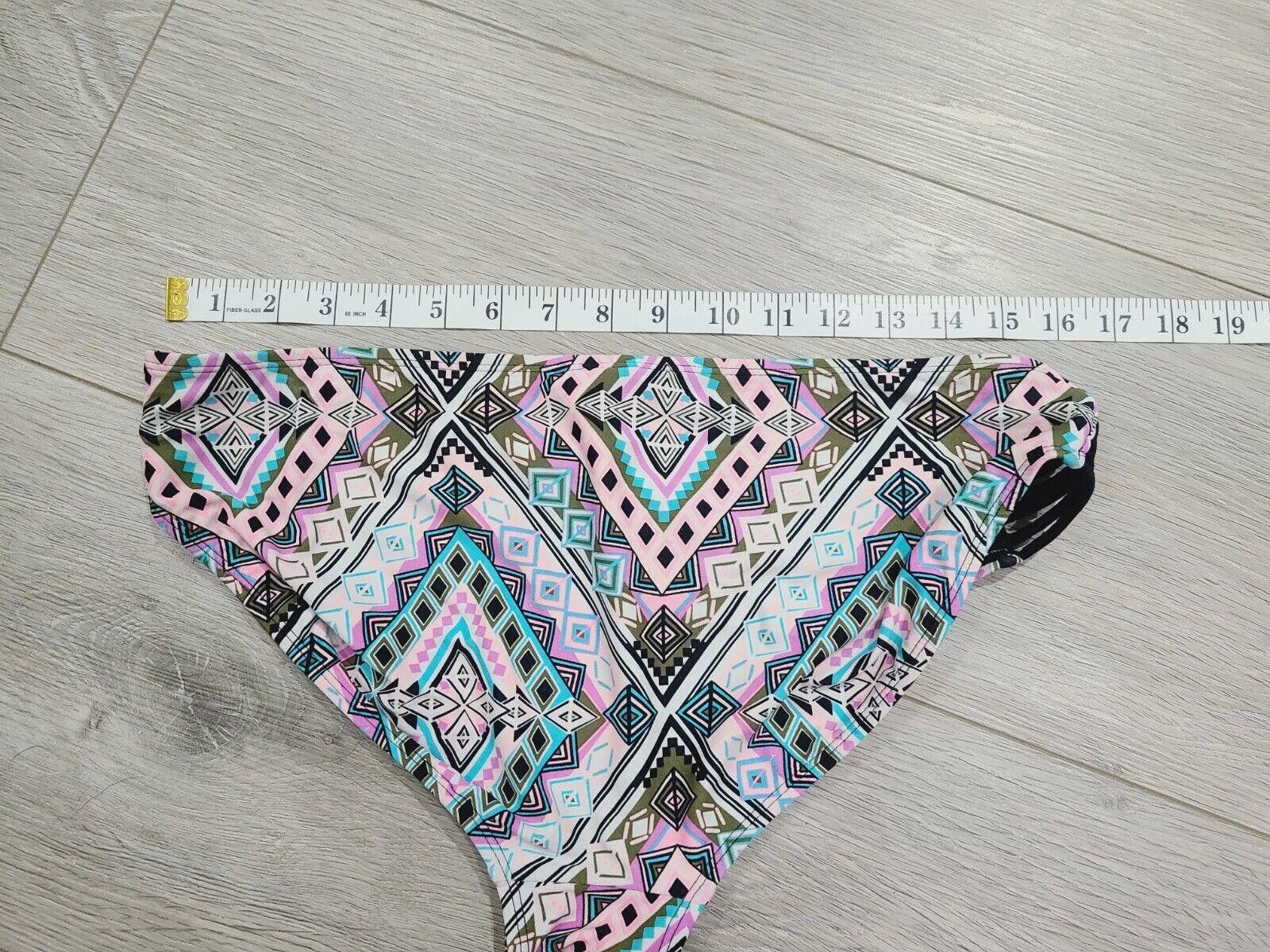 Opening Ceremony OP Swimsuit Bottom Only Large 11-13 Black Aztec Strappy Size ONE SIZE - 5 Thumbnail