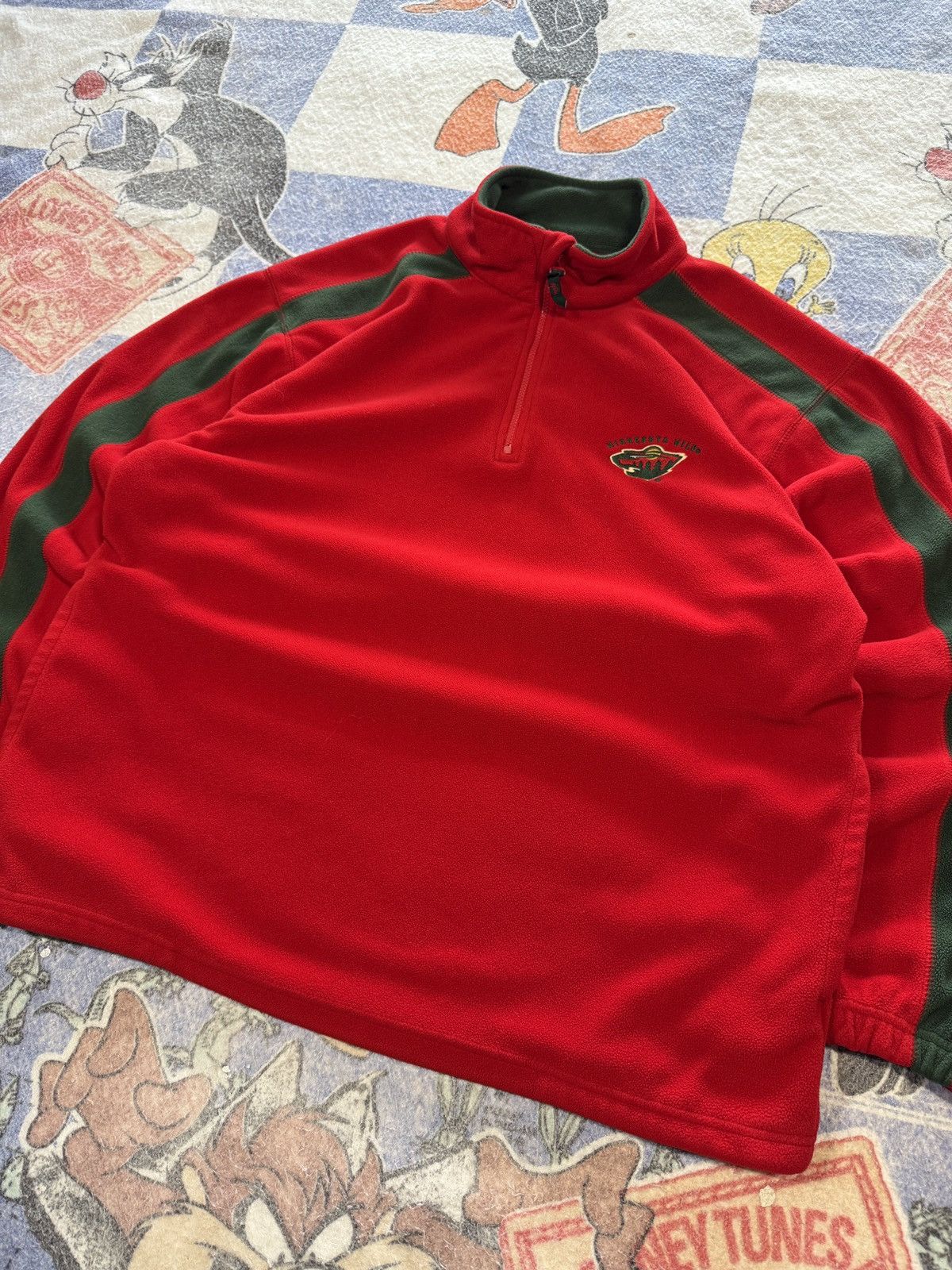 NHL Vintage minnesota wild fleece pullover Size US XL / EU 56 / 4 - 2 Thumbnail