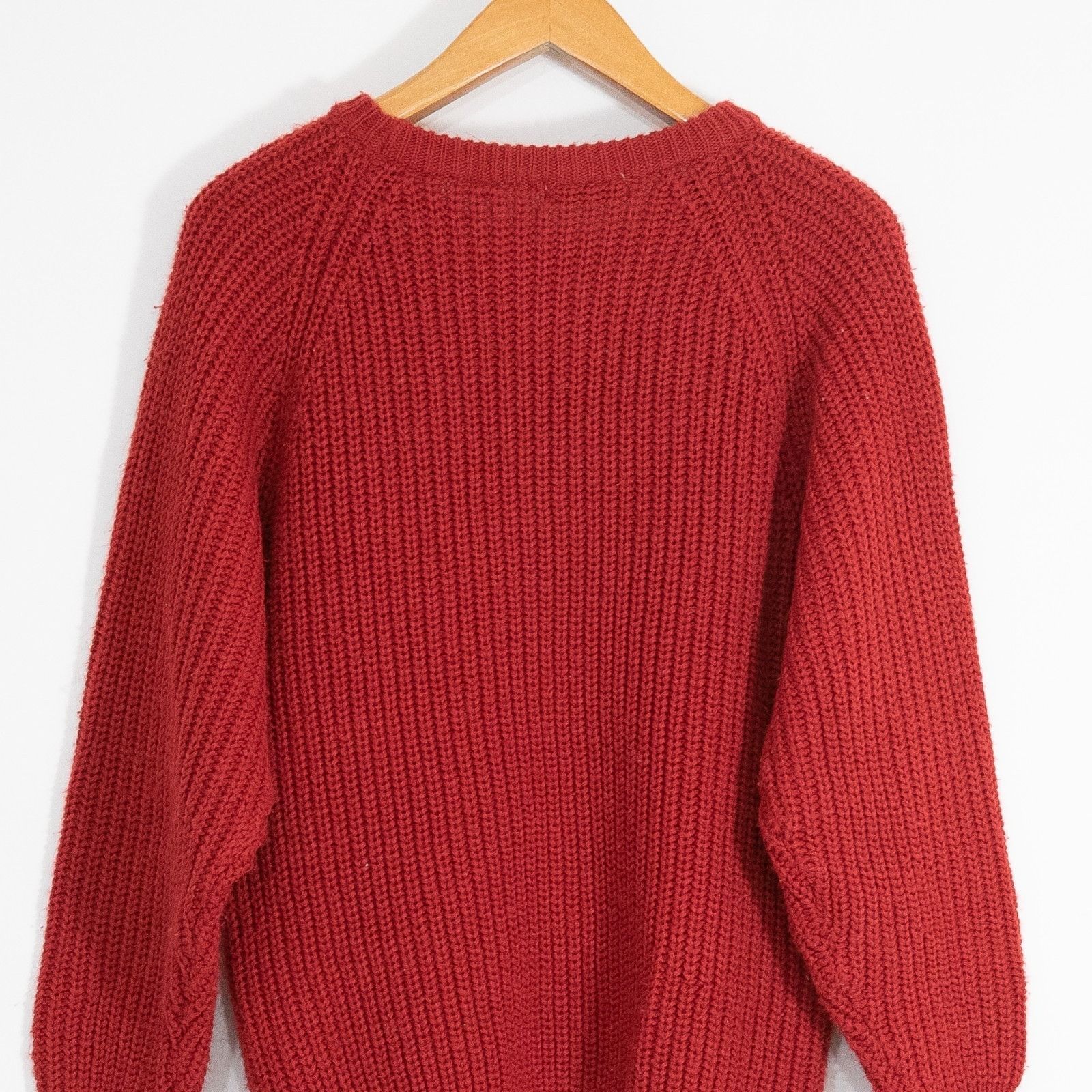 Vintage Vintage 90s Acrylic Ribbed Sweater Medium - Raglan Crewneck Size US XL / EU 56 / 4 - 5 Thumbnail