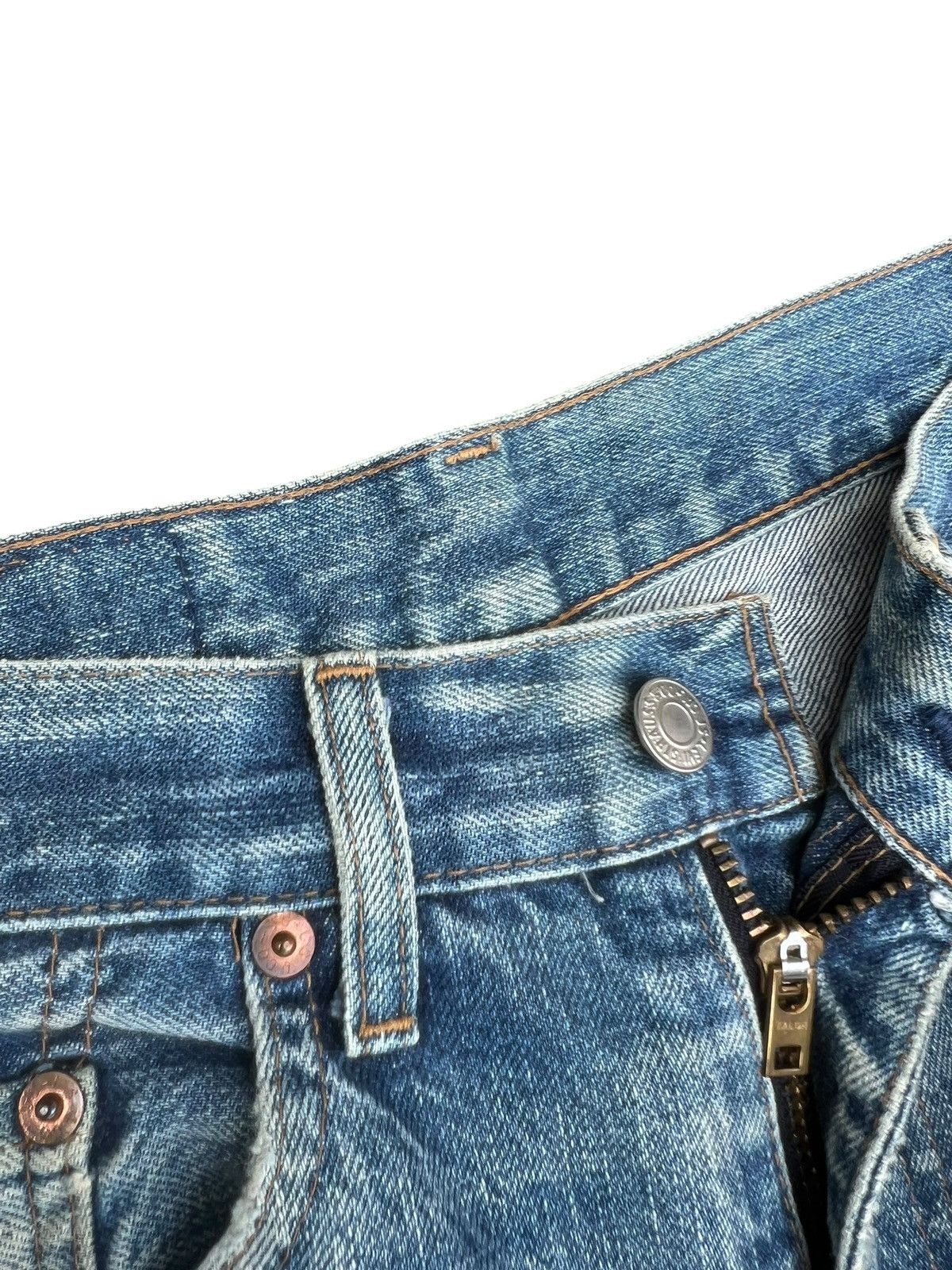 Levi's 90s Levi’s 502 XX Big E Aging Distress Denim Selvedge Jeans Size US 29 - 5 Thumbnail