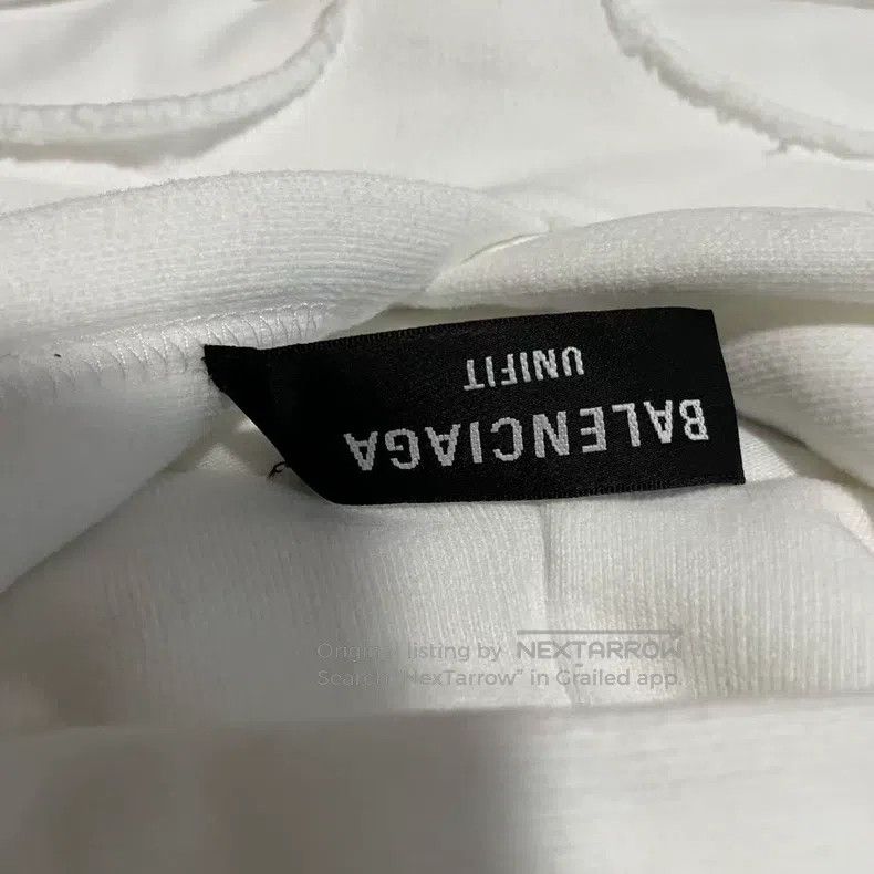Balenciaga Balenciaga White Large Destroyed Double-Layer Sweatshirt Size US XXS / EU 40 - 3 Thumbnail