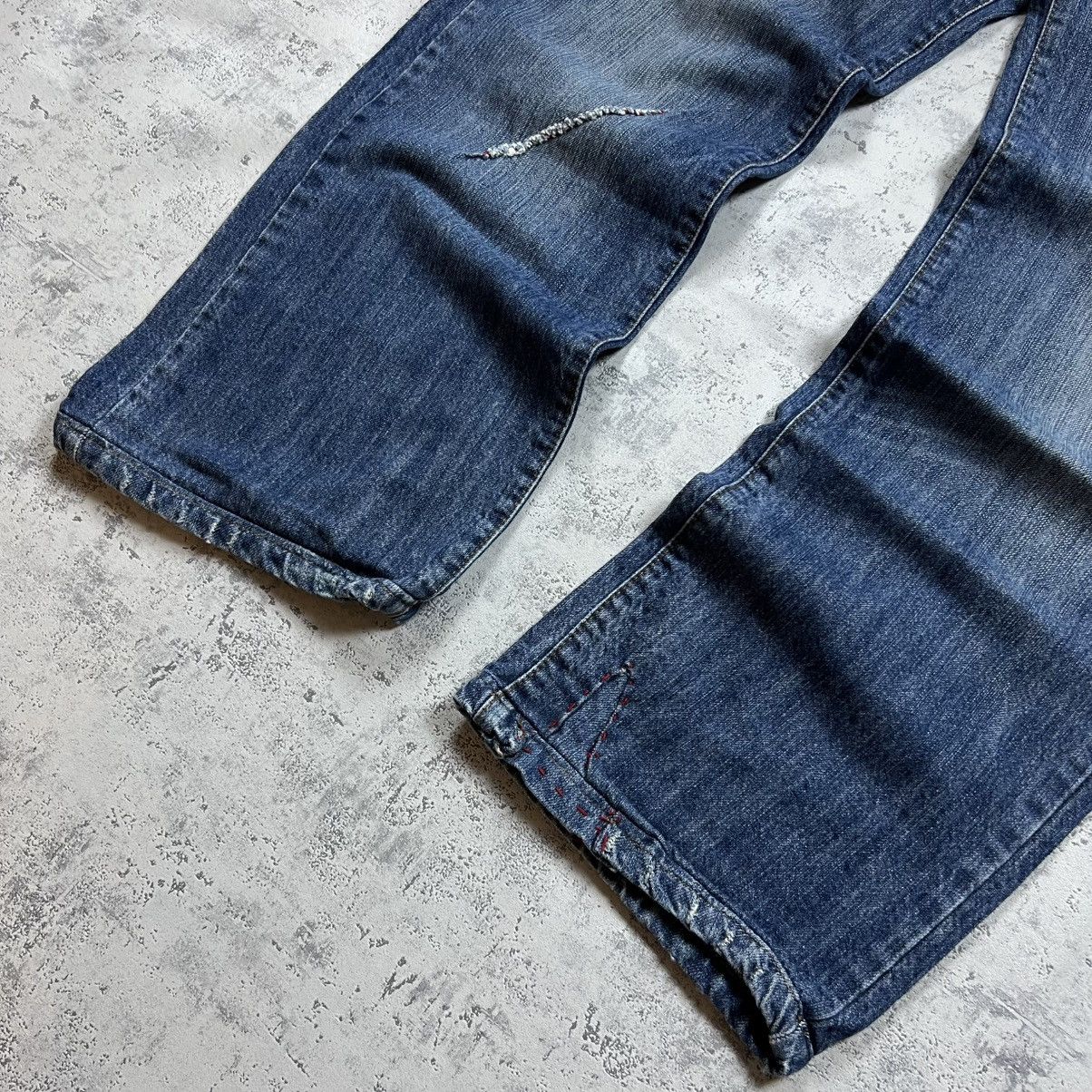 Just Cavalli 00s Just Cavalli Vintage Y2K Distressed Baggy Glamour Jeans Size US 32 / EU 48 - 7 Thumbnail
