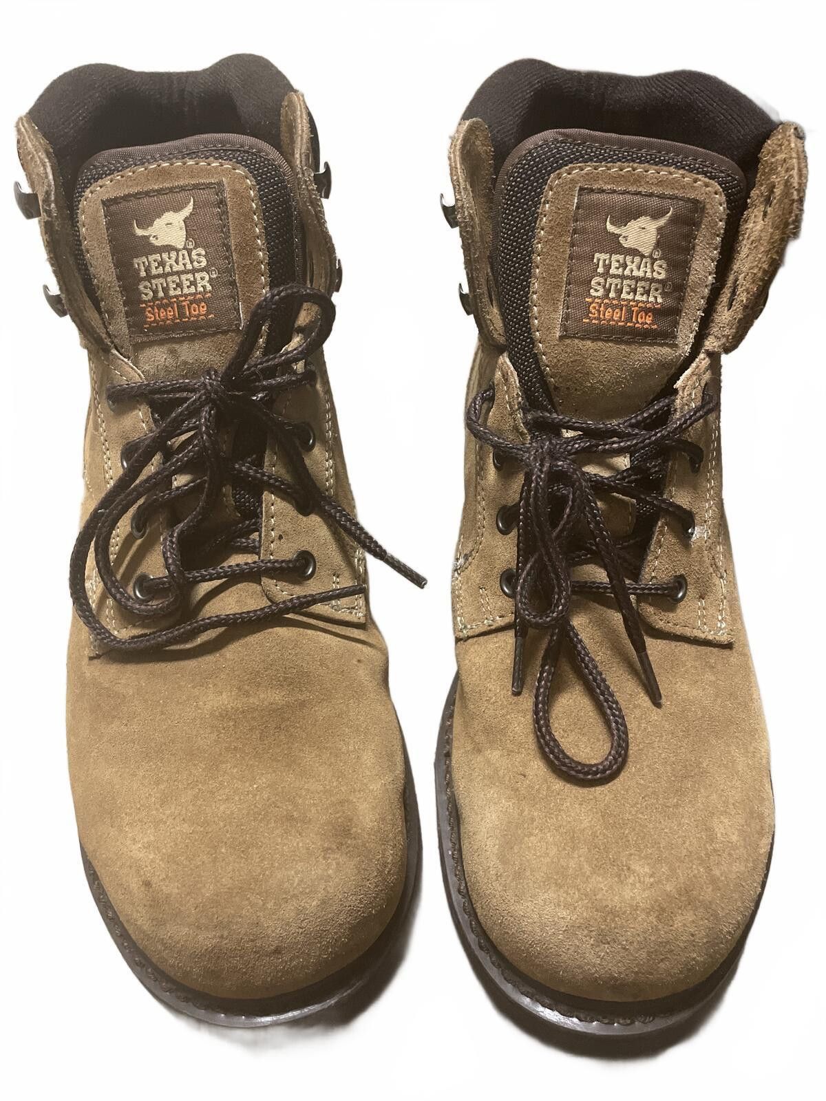 Other Texas Steer Steel Toe Work Boots Mens 12 Brown Outdoor EUC Size US 12 / IT 42 - 1 Thumbnail