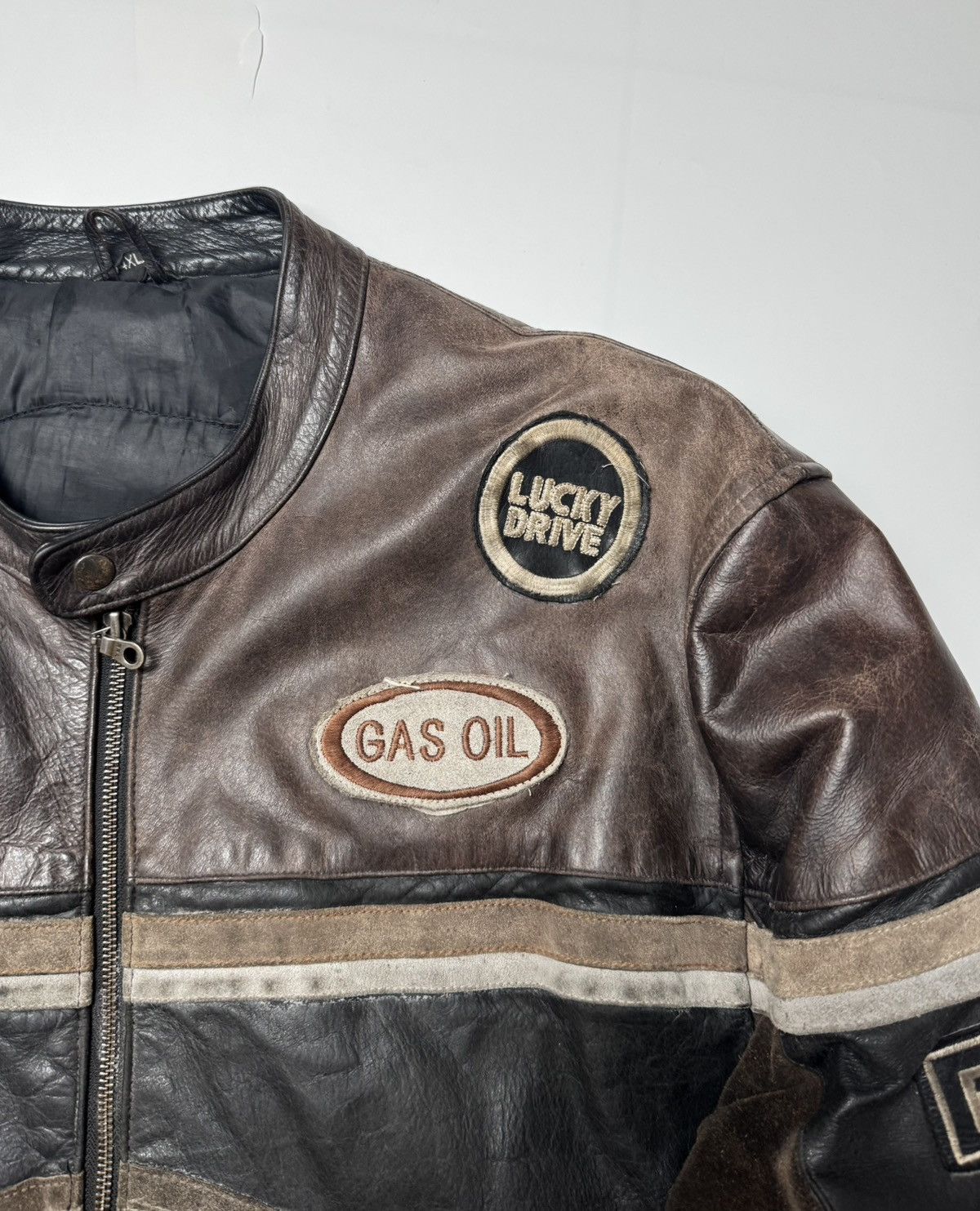 Vintage Vintage LukcyDrive Leather Racing Jacket Size US XXL / EU 58 / 5 - 5 Thumbnail