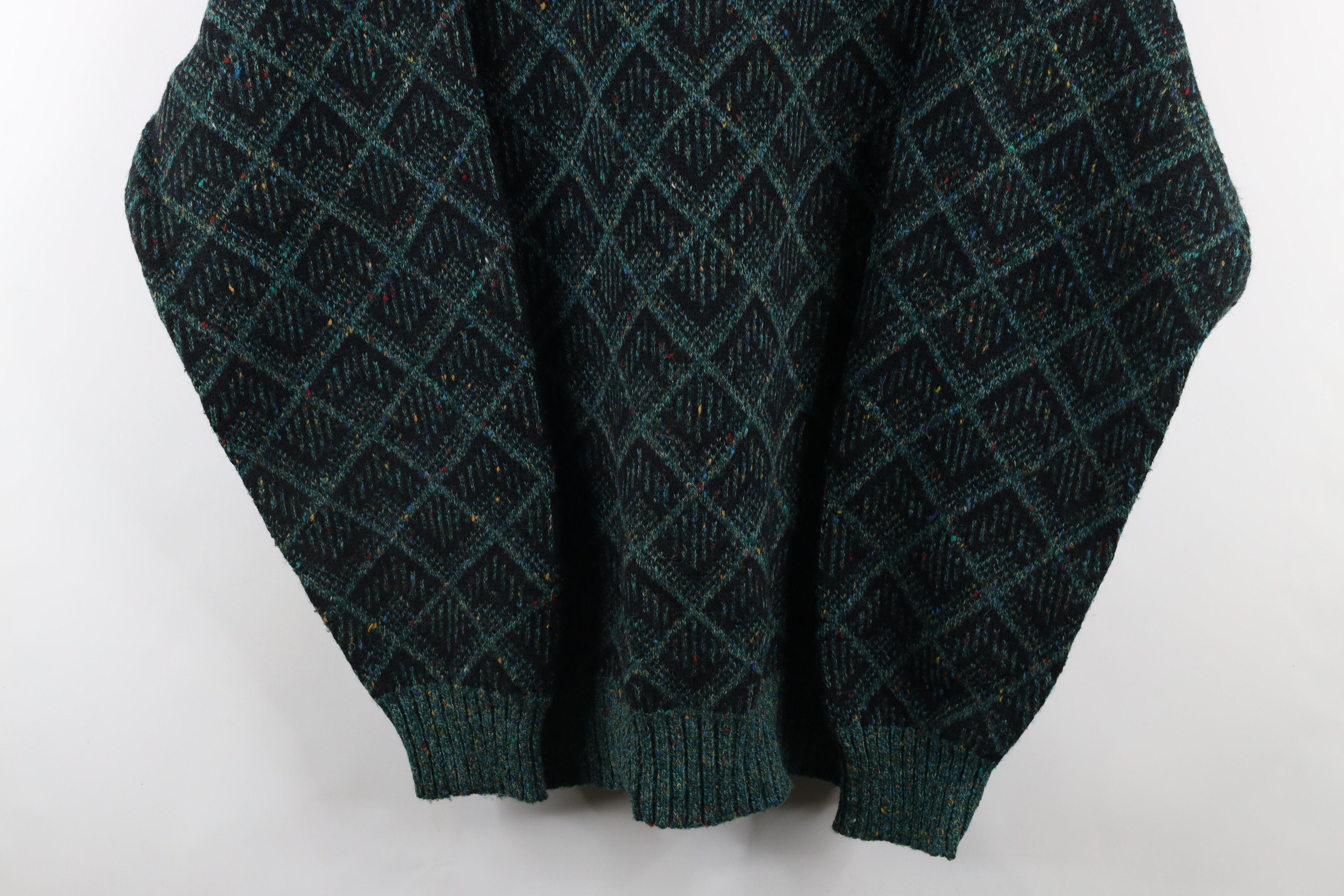 Vintage Vintage 90s Streetwear Knit Rainbow Fleck Diamond Sweater Size US XL / EU 56 / 4 - 3 Thumbnail